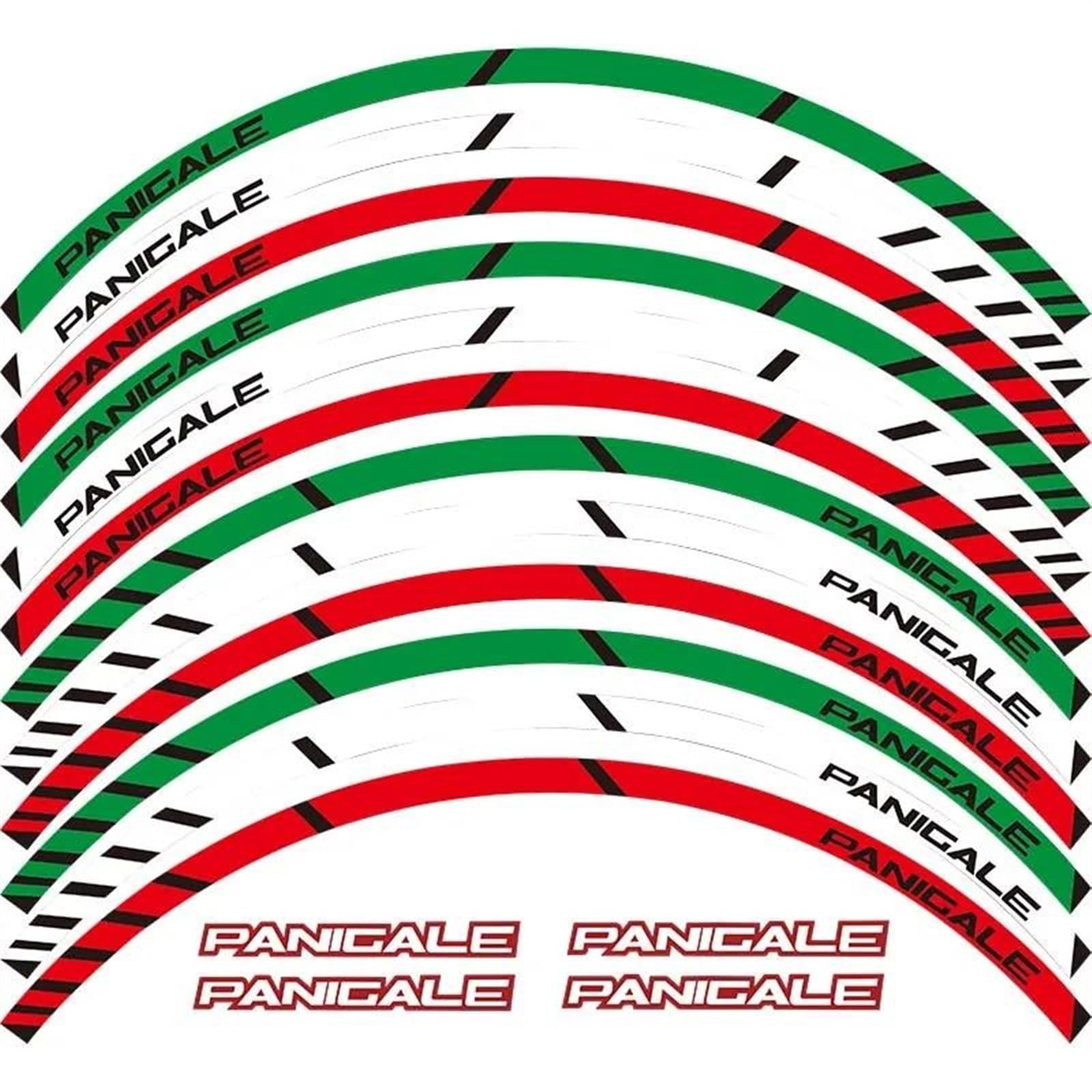 Motorcycle Wheel Decals Reflective Stickers Rim Stripes for Ducati 1299 Panigale S 959 Decorative(Color3)