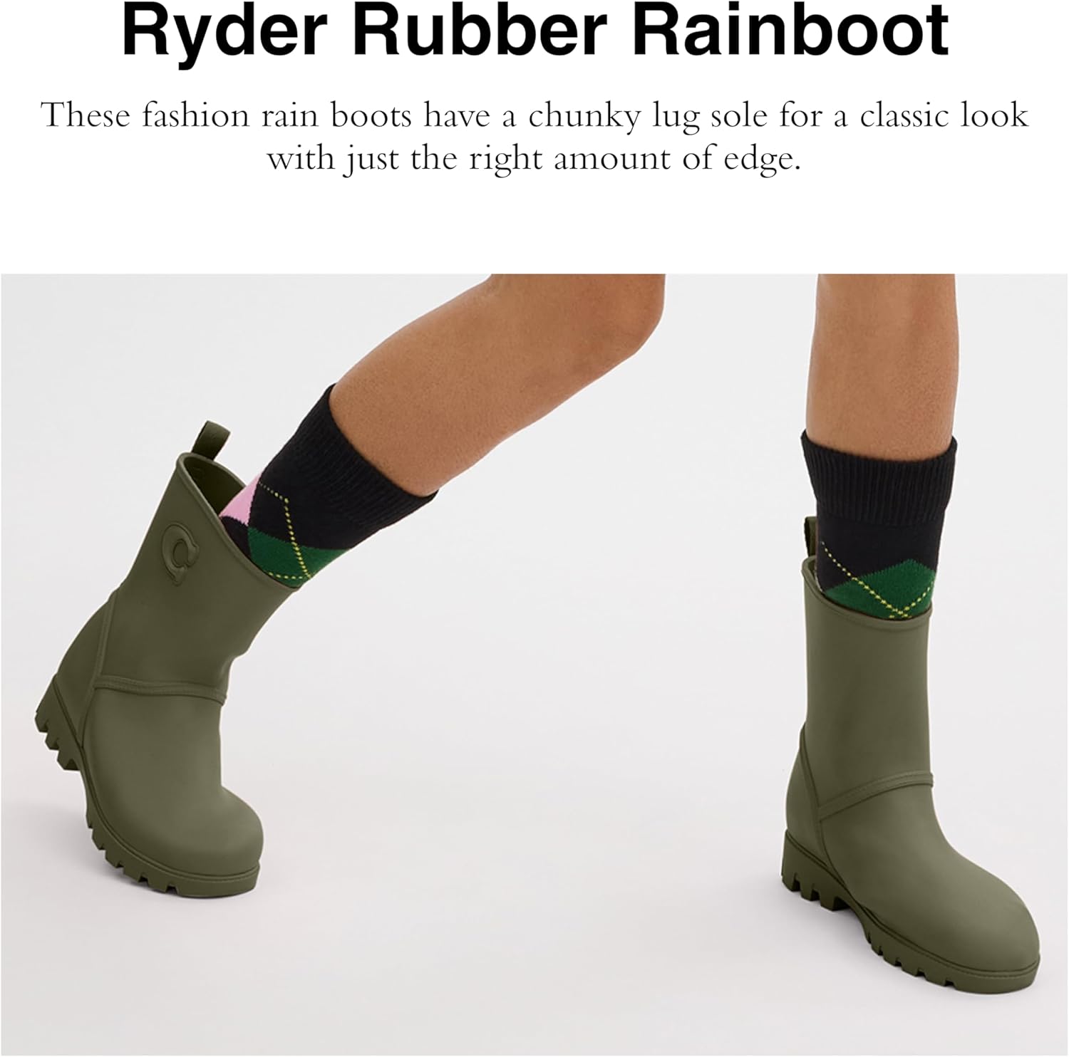 COACH womens Ryder Rubber Rainboot - Image 2