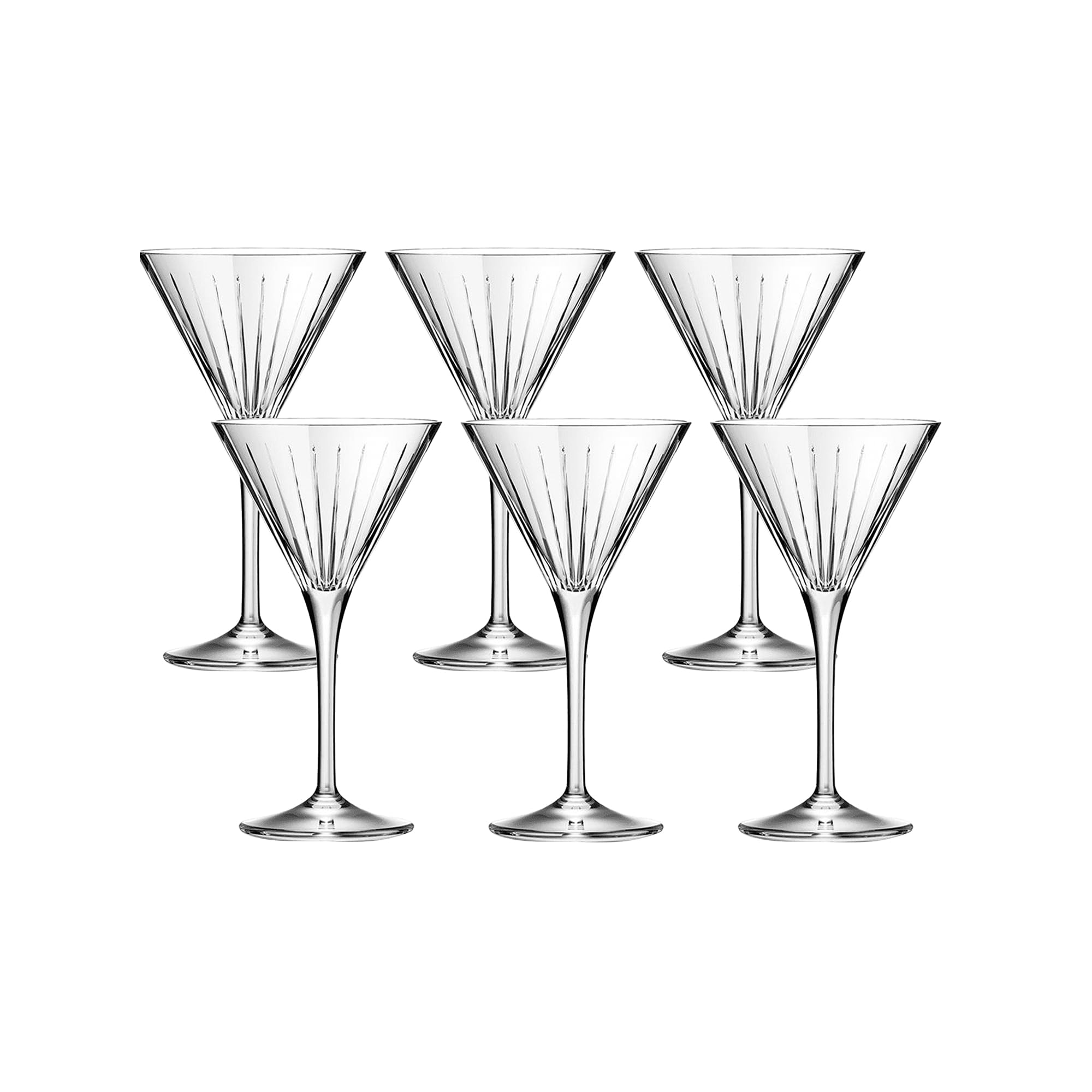 RCR Lot de 6 verres Martini, 100 % fabriqué en Italie, capacité 21 cl