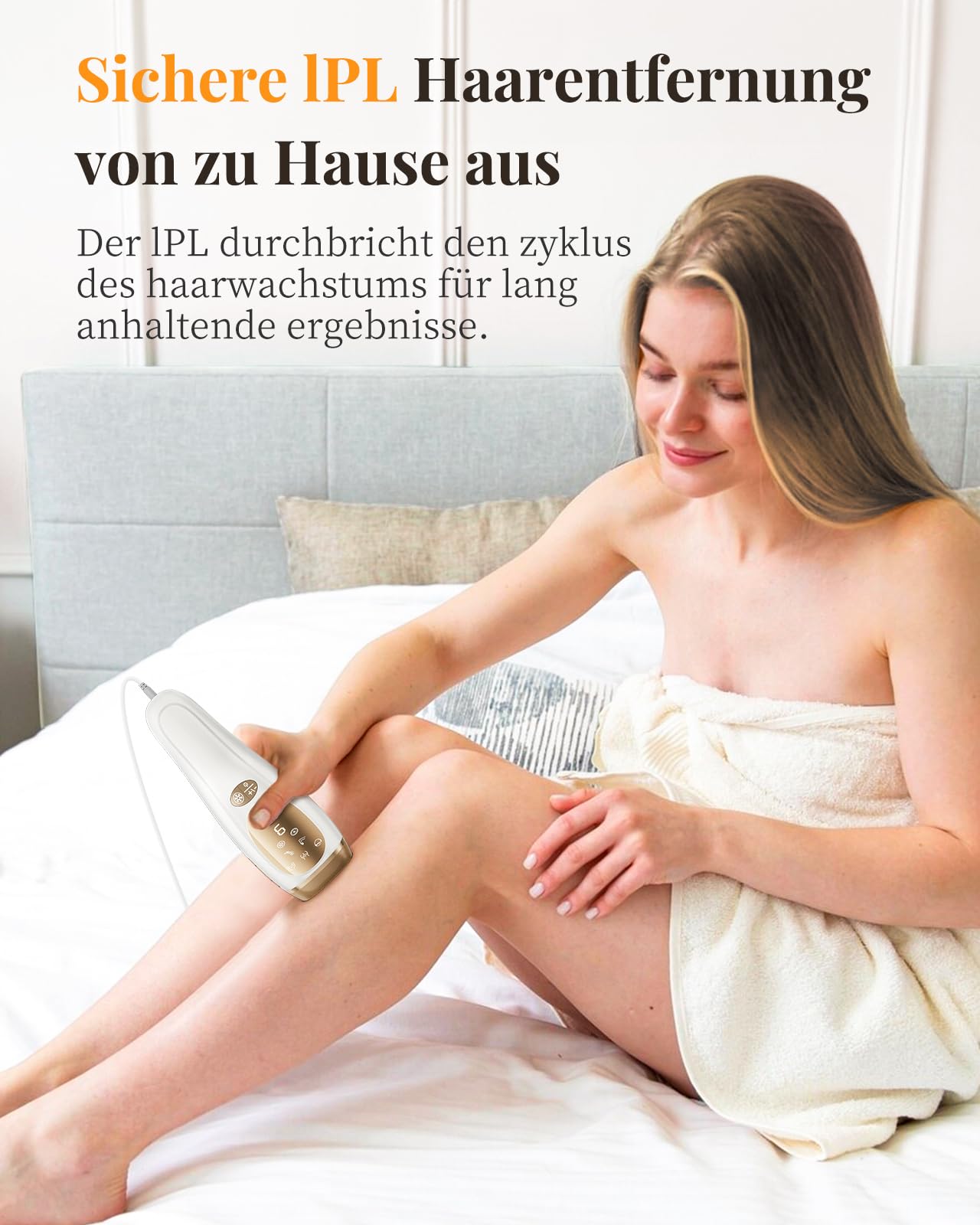 Haarlosy IPL Geräte Haarentfernung mit Gefrierfunktion, 999,900 Lichtimpulse 9 Intelligente Energiestufen Haarentfernung Laser, Schmerzfreie Haarentfernungsgerät für Männer, Frauen, Körper zu Hause
