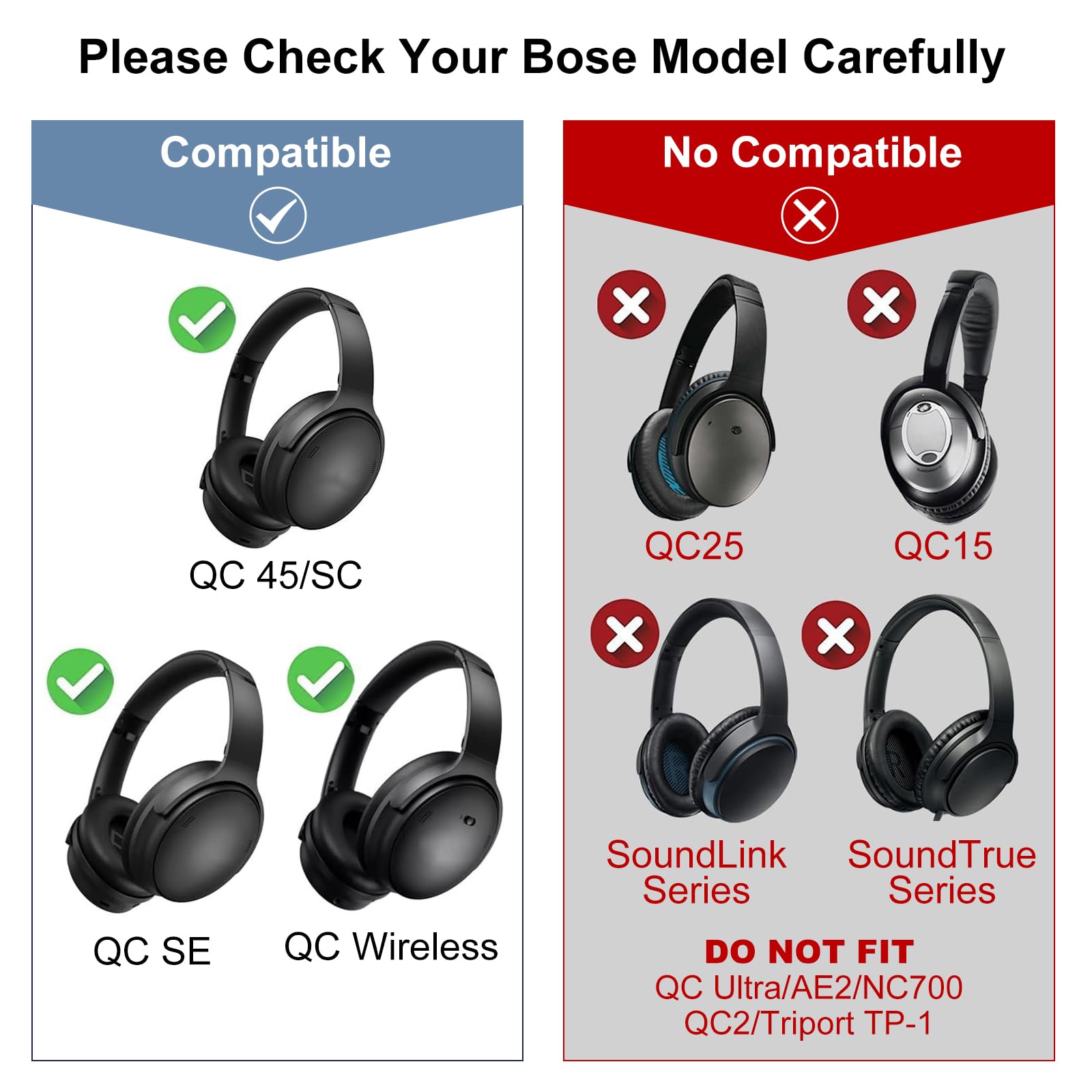 Amazon.co.jp: Bose QC45用交換用イヤーパッド、Bose QuietComfort 45