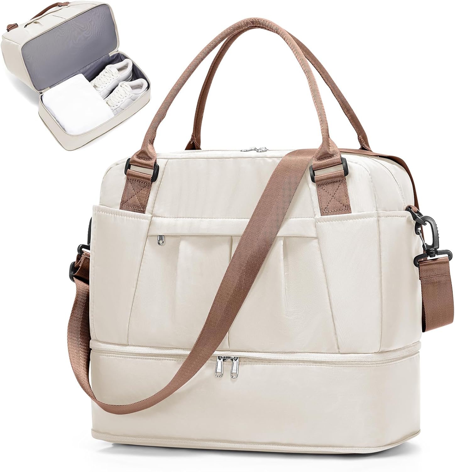 Reistas Dames Sporttas 40x20x25 Ryanair Handbagage tas Weekendtas zwemtas waterdichte Reistas plunjezak Fitnesstas Trainingstas dames voor op reis sportschool,C12-Zwart