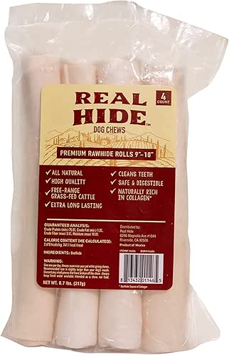Real Hide All Natural Dog Chew Treats - Premium Rawhide