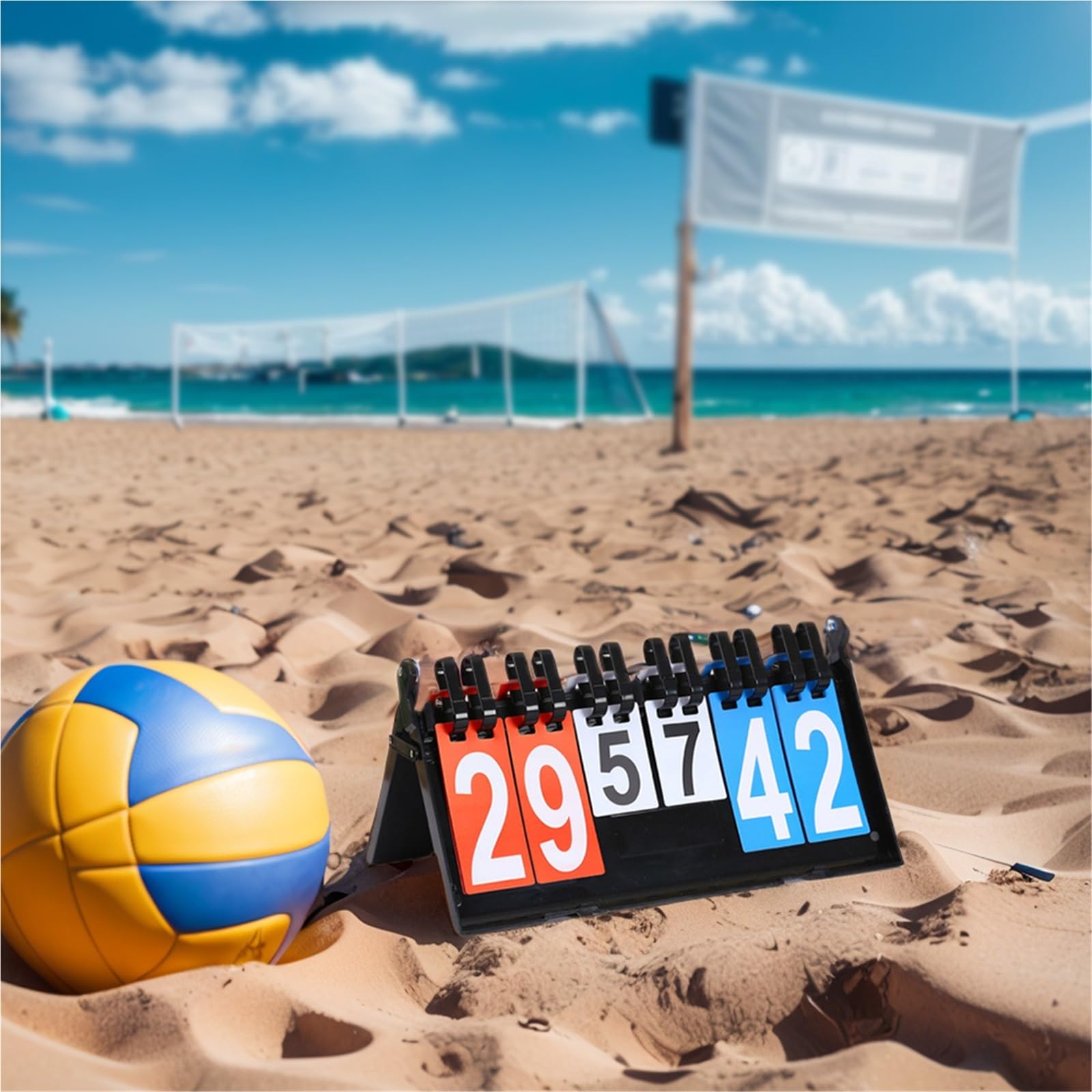 2PCS Tabletops Scoring Board Tragbare Scoreboard Flipper MultiSports Score Flip Leicht Keepers für Tischtennis, Badminton