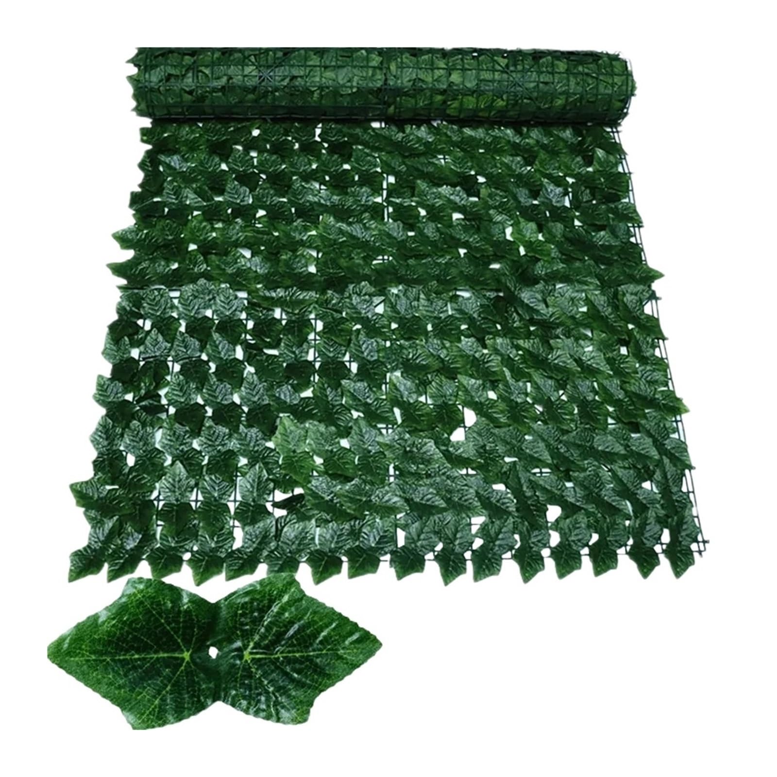 50X200cm Artificial Ivy Hedge Green Leaf Fence Panels Faux Privacy Screen for Home Outdoor Garden Balcony Decoration 1X3m(Dark Green Grape,50X100)