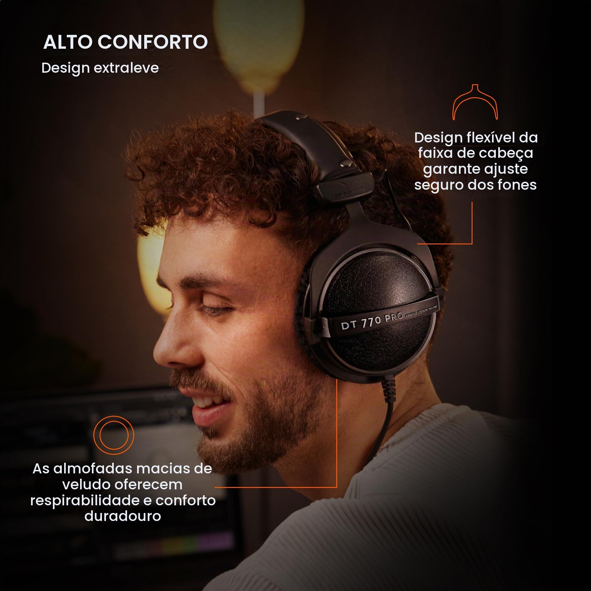 beyerdynamic DT 770 PRO 250 Ohm Fone de ouvido circum-auricular em