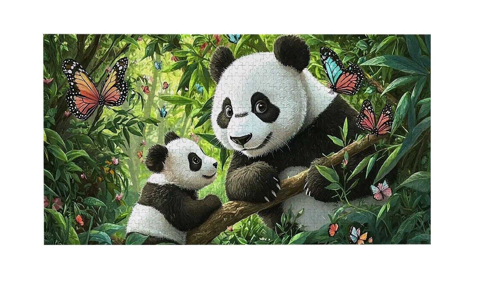 Puzzle de Madera para Adultos 900 Piezas - Panda del Bosque, Obra de Arte de Juego de Rompecabezas para Adultos, Puzzle de Impresión de Alta Definición Multicolor, Pasatiempo Creativo Regalo b-830