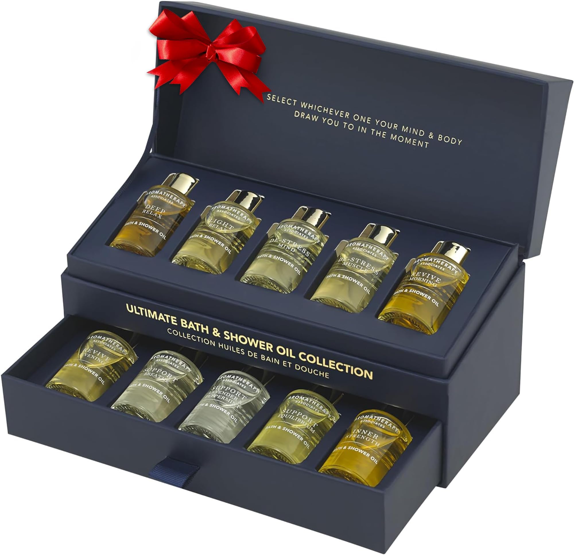 Ultimate Wellbeing Bath & Shower Oils Collection 10 X 9Ml - Infused with Essential Oils, The Purest, Ethically Viable, Natural, Raw Ingredients