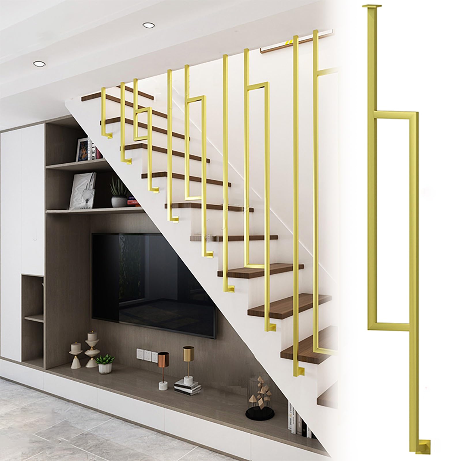 Poteau de rampe d'escalier réglable en inclinaison pour sécuriser les marches de jardin