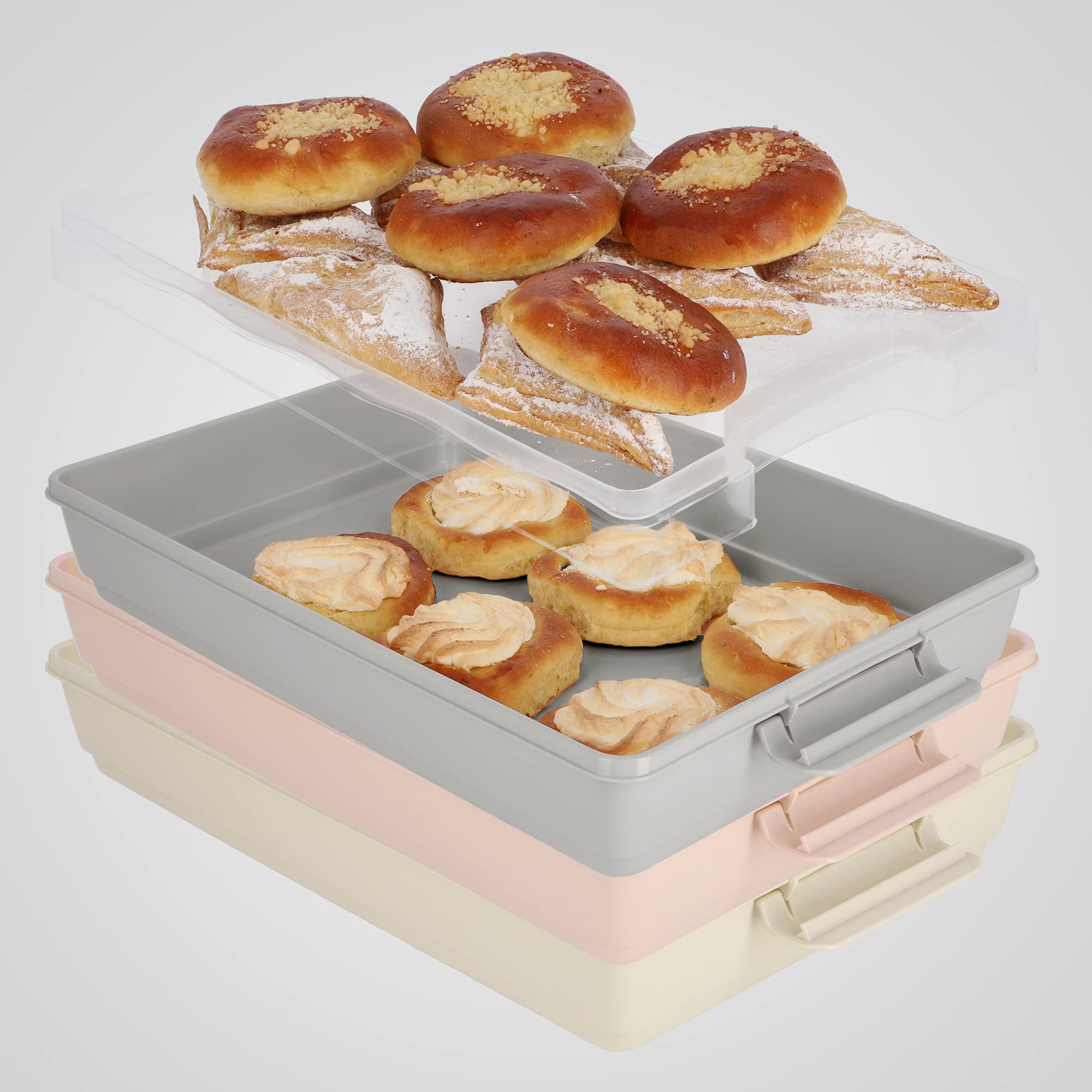 KADAX Boîte à gâteau, à muffins, avec couvercle et poignée