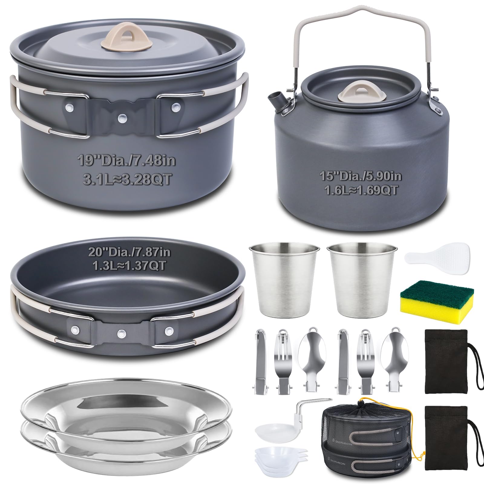 Photo 1 of DINITHRON 22-Piece Camping Cookware Set