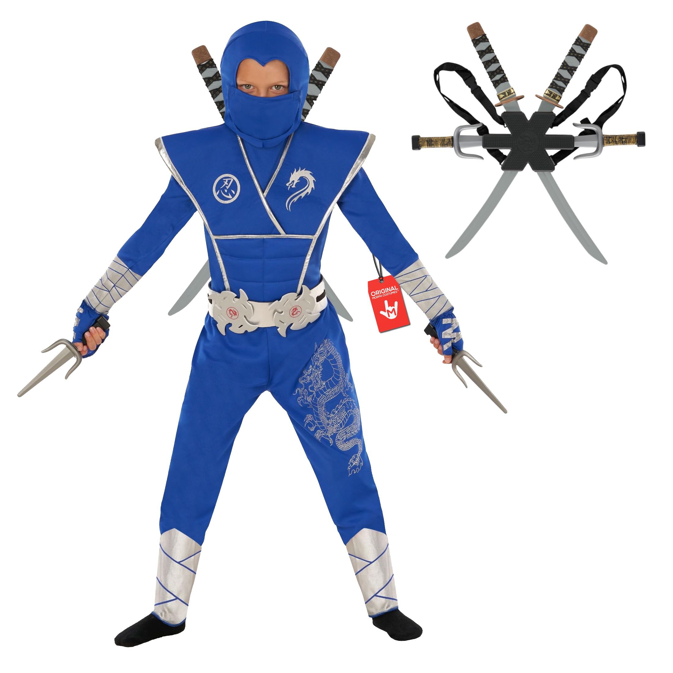 Morph Costume Ninja Bambino, Vestito Halloween Bambini, Costume Ninja Bambini Carnevale