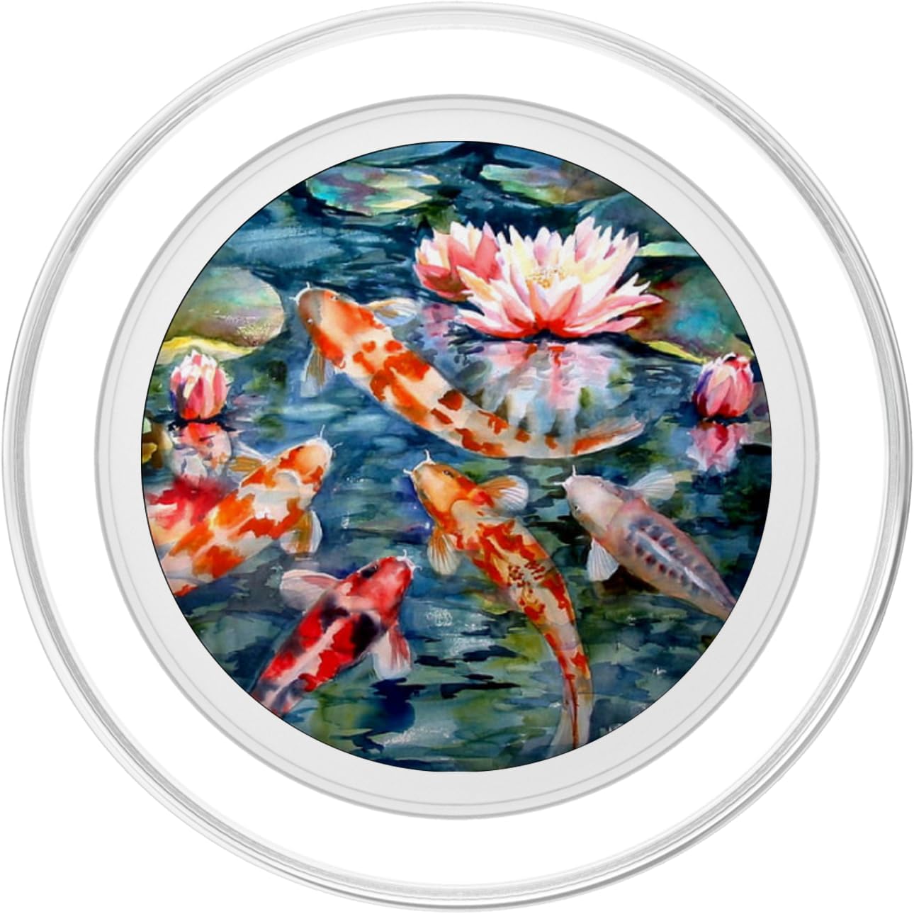 Koi Fish Carp Nishikigoi Japanese Gift Japan Fisch Geschenk PopSockets Grip and Stand for Phones and Tablets PopSockets MagSafe PopGrip for iPhone