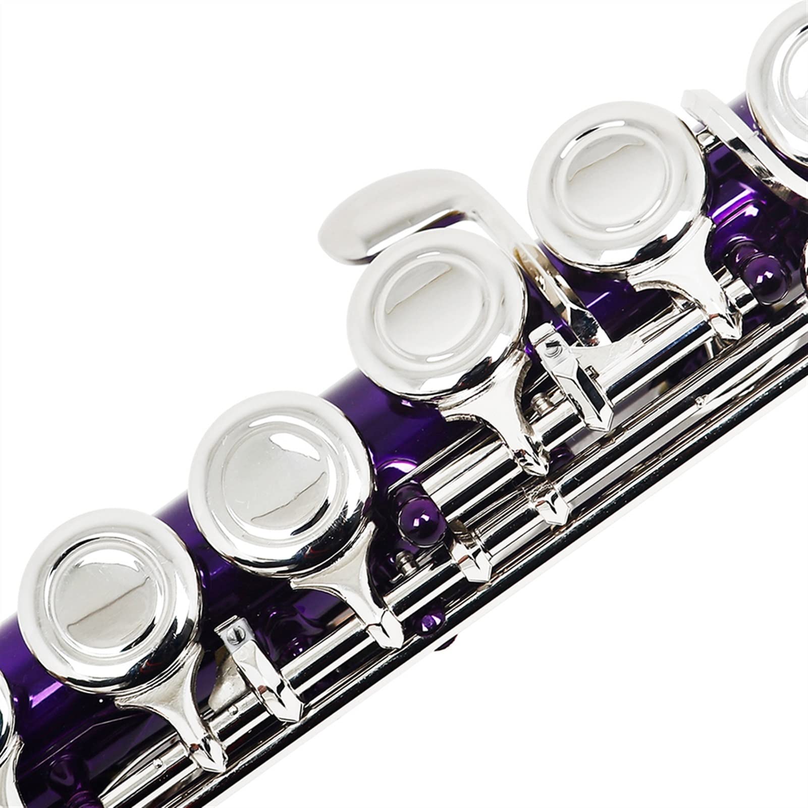 Flauto in cupronichel con Custodia Imbottita Viola, 16 Fori, Tono Do, Flauto in Chiave Mi, Strumento a fiato per Studenti, Flauto.,