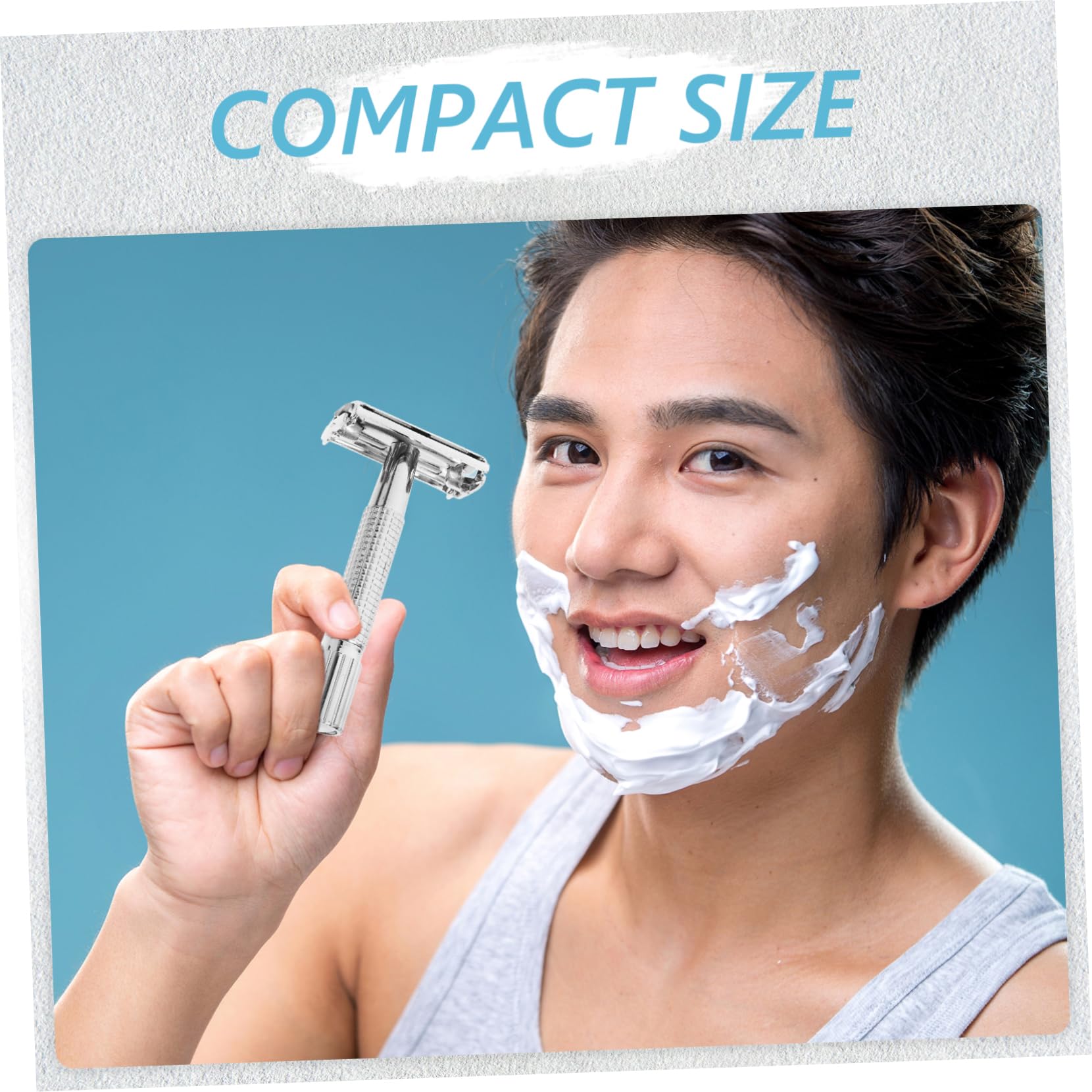 Didiseaon 1set Safety Razor with Long Handle Manual Beard Shaver for Butterfly Open Design for Gentlemen and Classic Shaving Enthusiasts