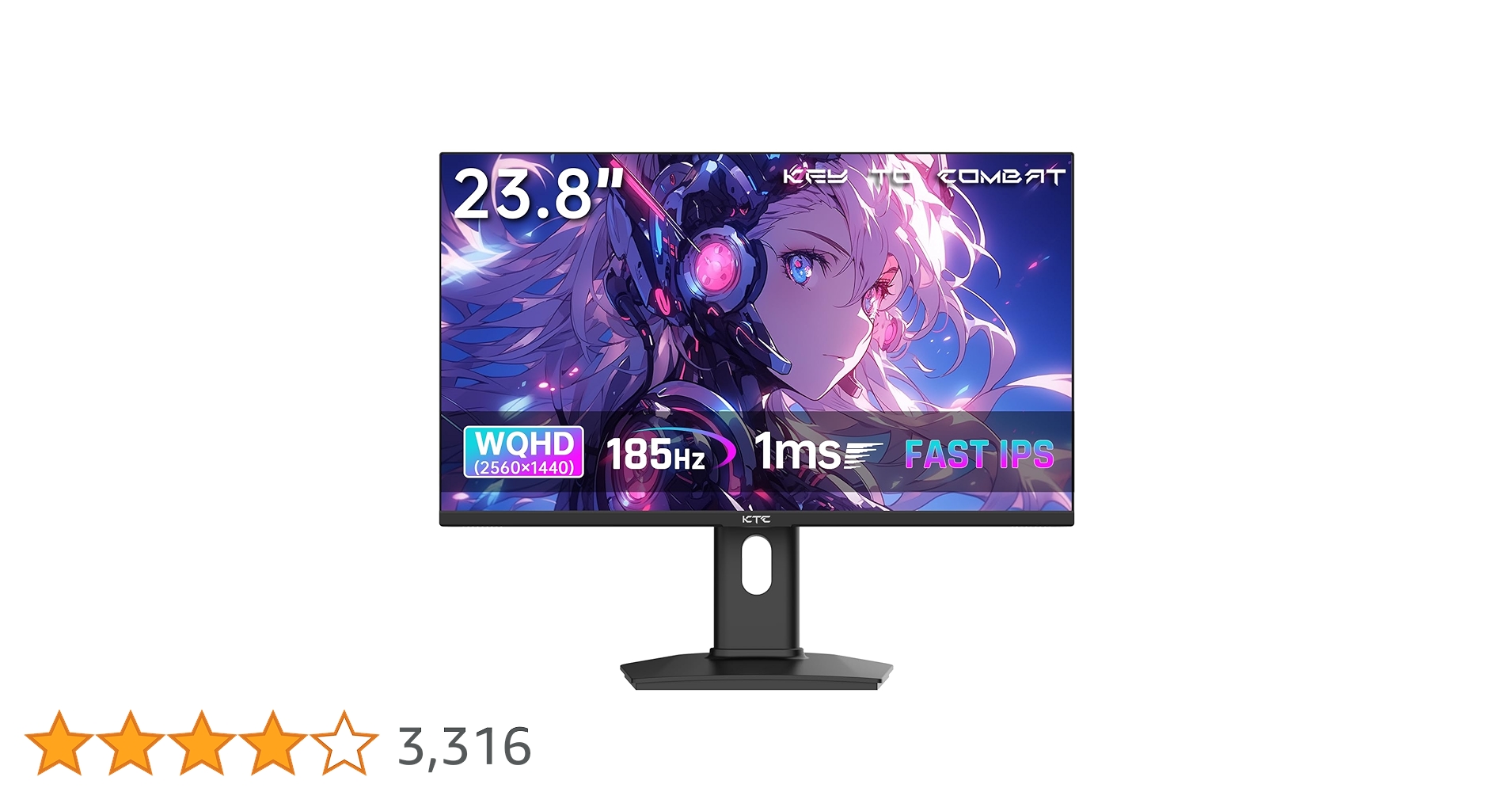 KTC H24T7 wqhd 180hz 24インチ ゲーミングモニター Amazon.com: KTC 24 inch Gaming Monitor QHD 180Hz, Fast IPS