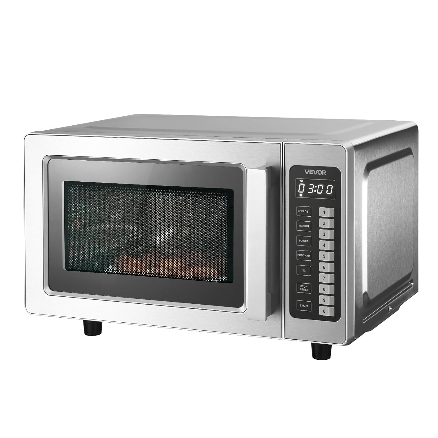 VEVOR Commercial Microwave Oven 0 9 Cu Ft 1000W Digital Stainless Steel Countertop Microwave Oven with Touchscreen 10