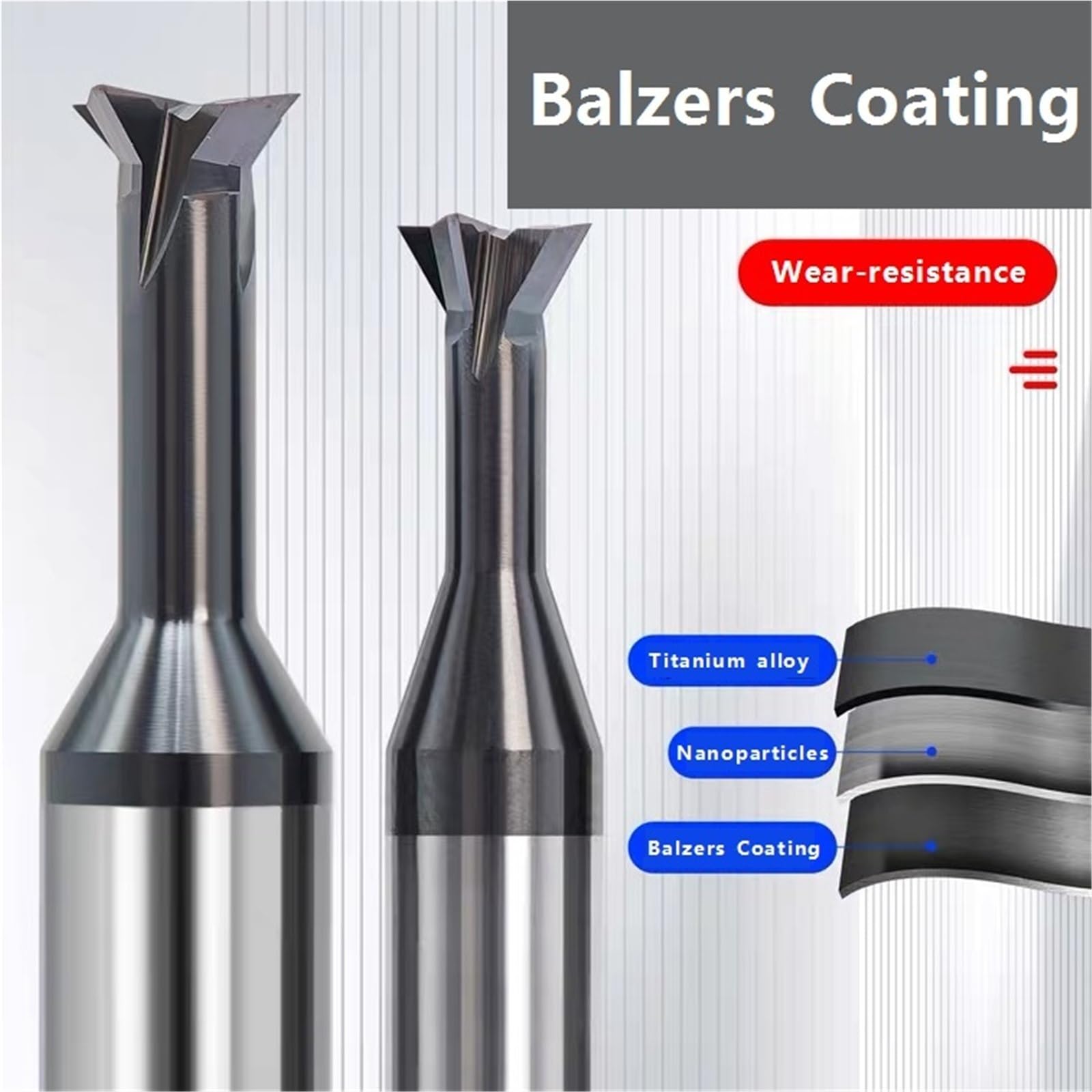 Fresa de cola de milano 5 unids/set fresa de cola de milano de carburo herramienta CNC 45 °/60 ° acero de tungsteno for Metal(D5*D6*45°*Φ2.5 * 10*L50 for AL)