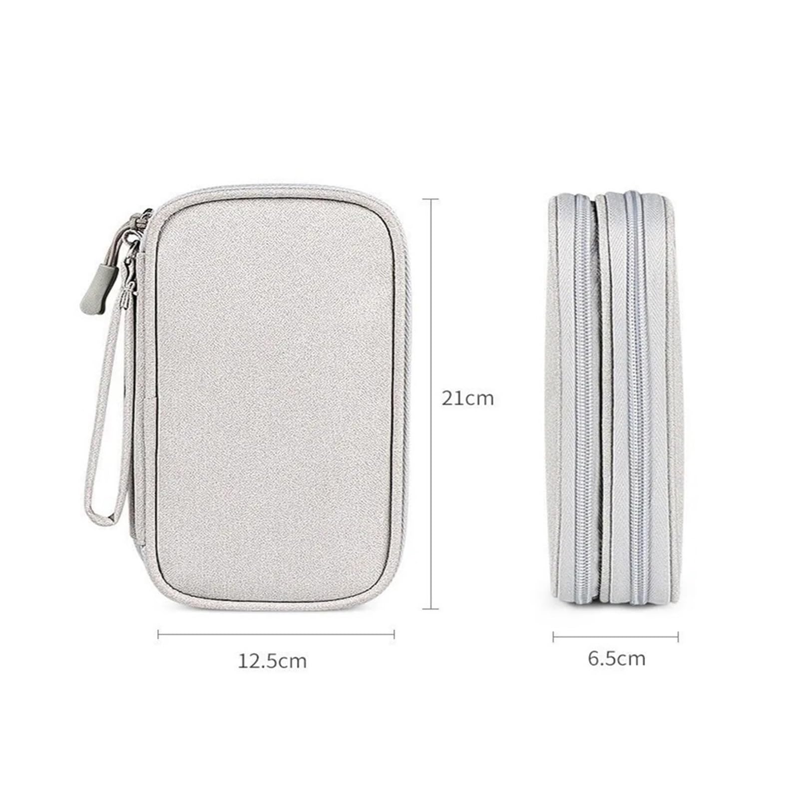 Bolsa organizadora de Cable 2pcs Doble Capa Viaje(Blue)