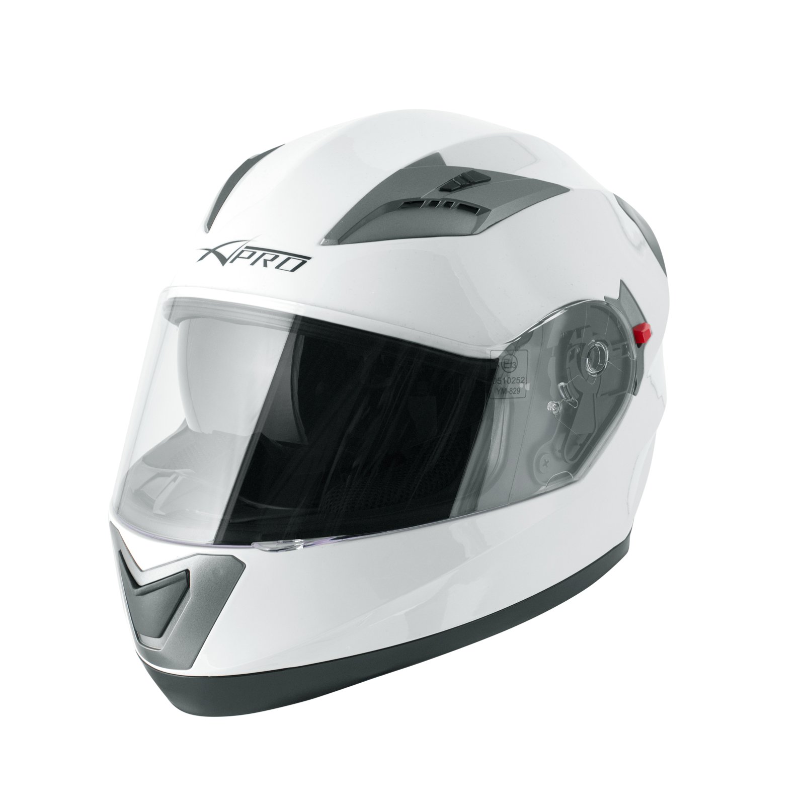 Casco Integral Moto Scooter Visera Gafas retráctiles Touring Blanco M