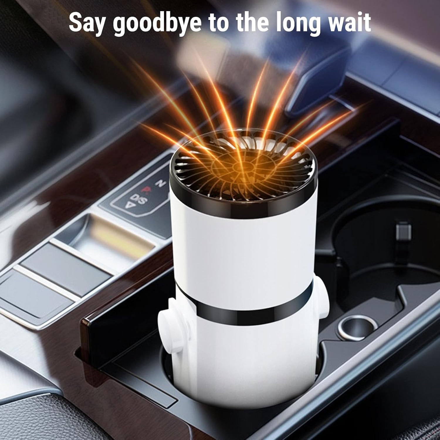 Car Heater, Portable Small Car Heaters Fan Windshield Defogger and Defroster That Plugs Into Cigarette Lighter, Auto Windscreen Fast Heating Cold and Hot Air for SUV Truck