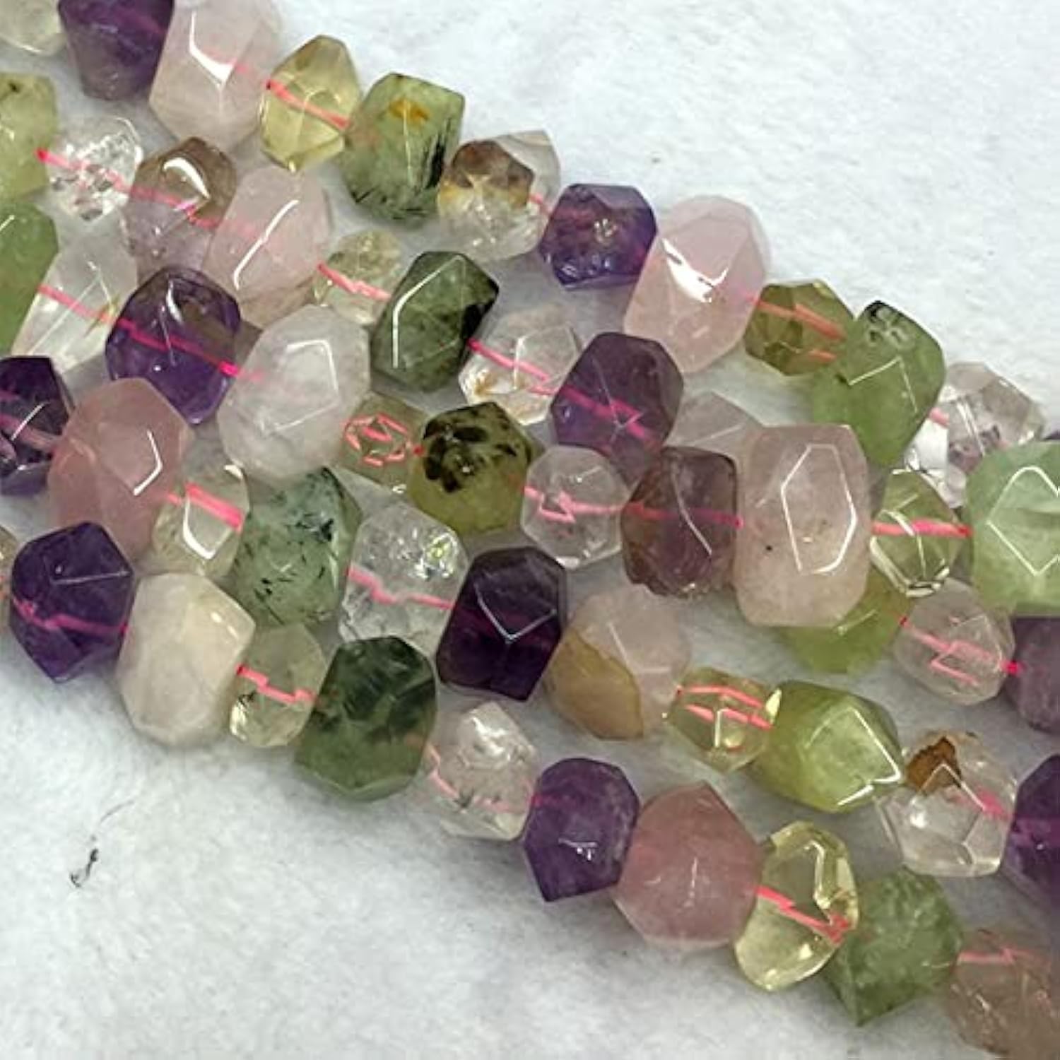 Cristal de roche transparent en perles de roche naturelle pour création