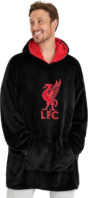 Liverpool F.C. Oversized Hoodie Blanket For Men, Official Football Gifts