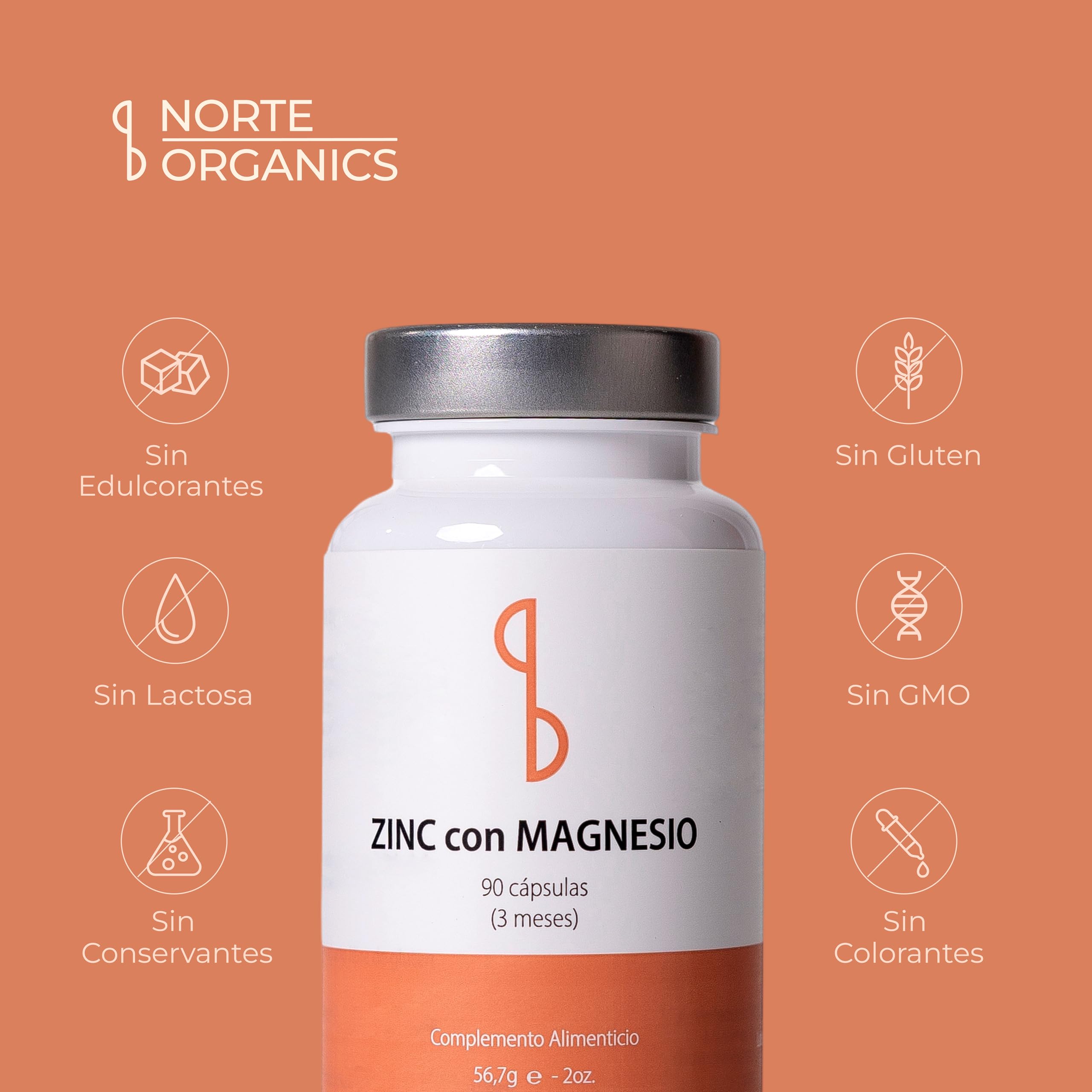 Bisglicinato de Magnesio 400mg + Zinc 25mg | Magnesio Bisglicinato Plus de Alta Absorción | Magnesio con Zinc Cápsulas | Bisglicinato De Magnesio con Zinc | Magnesium Bisglycinate