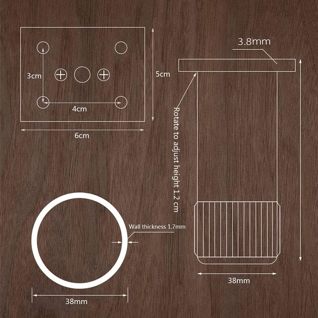 CHEWYNP Furniture Legs Cabinet Legs Aluminum Alloy Adjustable Furniture FeetBathroom Bed Legs Modern Furniture Sofa Legs Sofa Legs Replacement Furniture Support Feet Silver 4 Pieces (15cm)