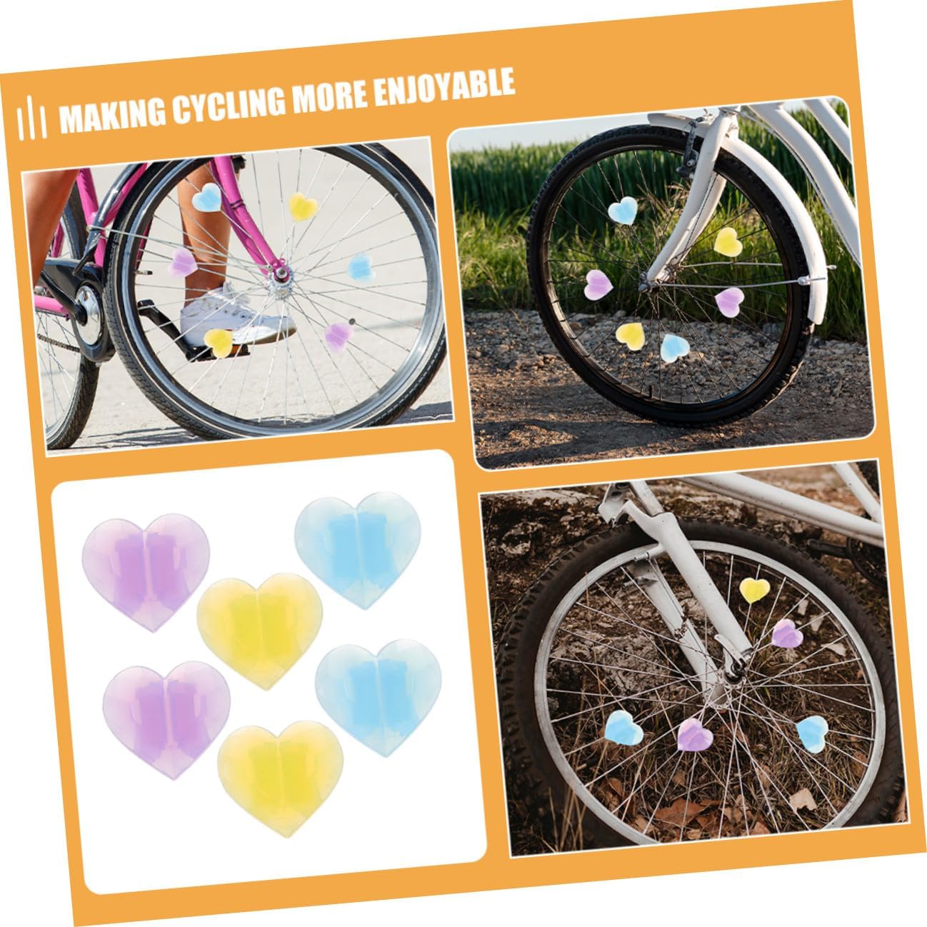 50pcs Bike Decoration Spoke Beads for Bicycle Wheel Accessories Weather-Resistant Lightweight Bicycle Ornament Encouraging Outdoor Play