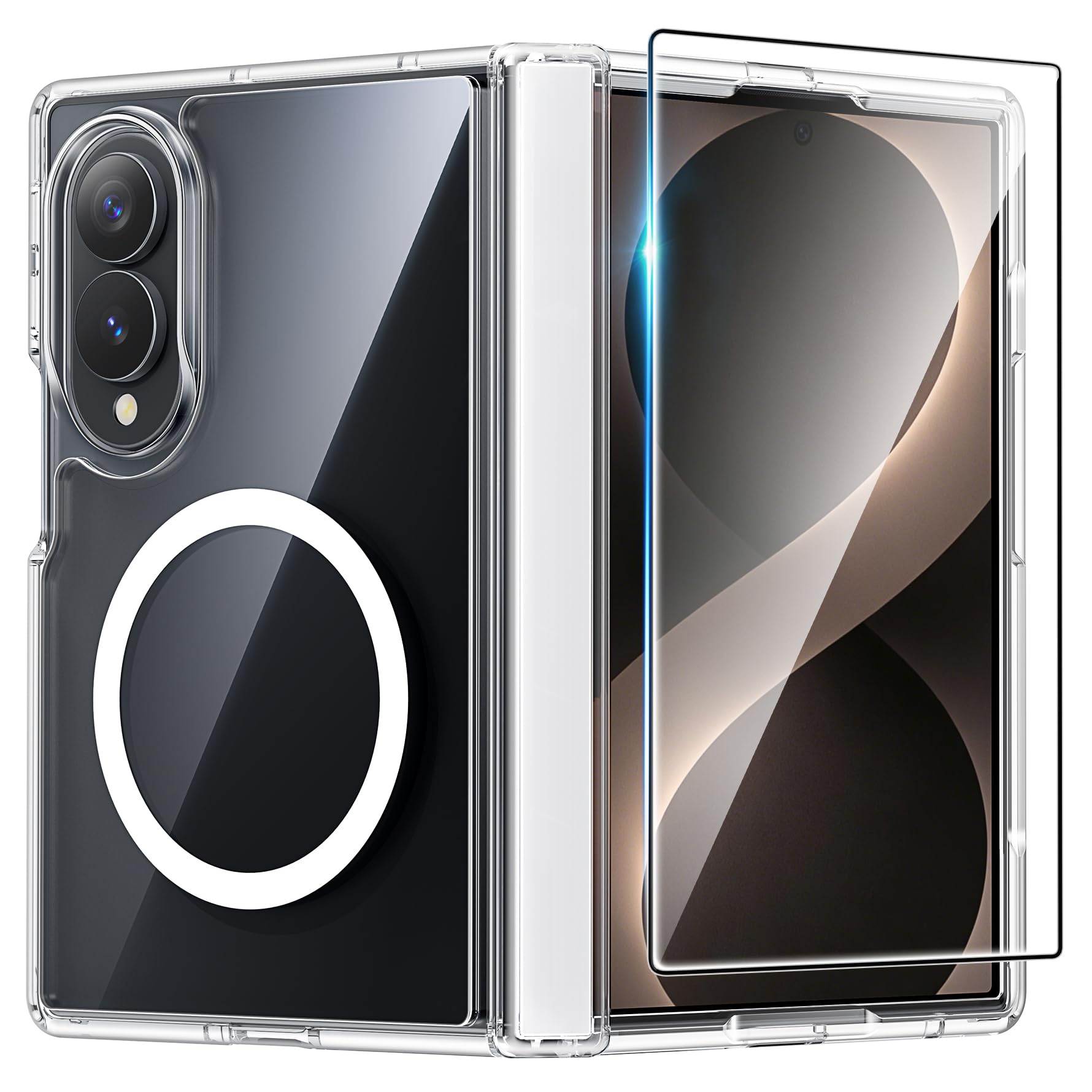 Coque Samsung Galaxy Z Fold 8 transparente robuste antichoc avec charnière - 8