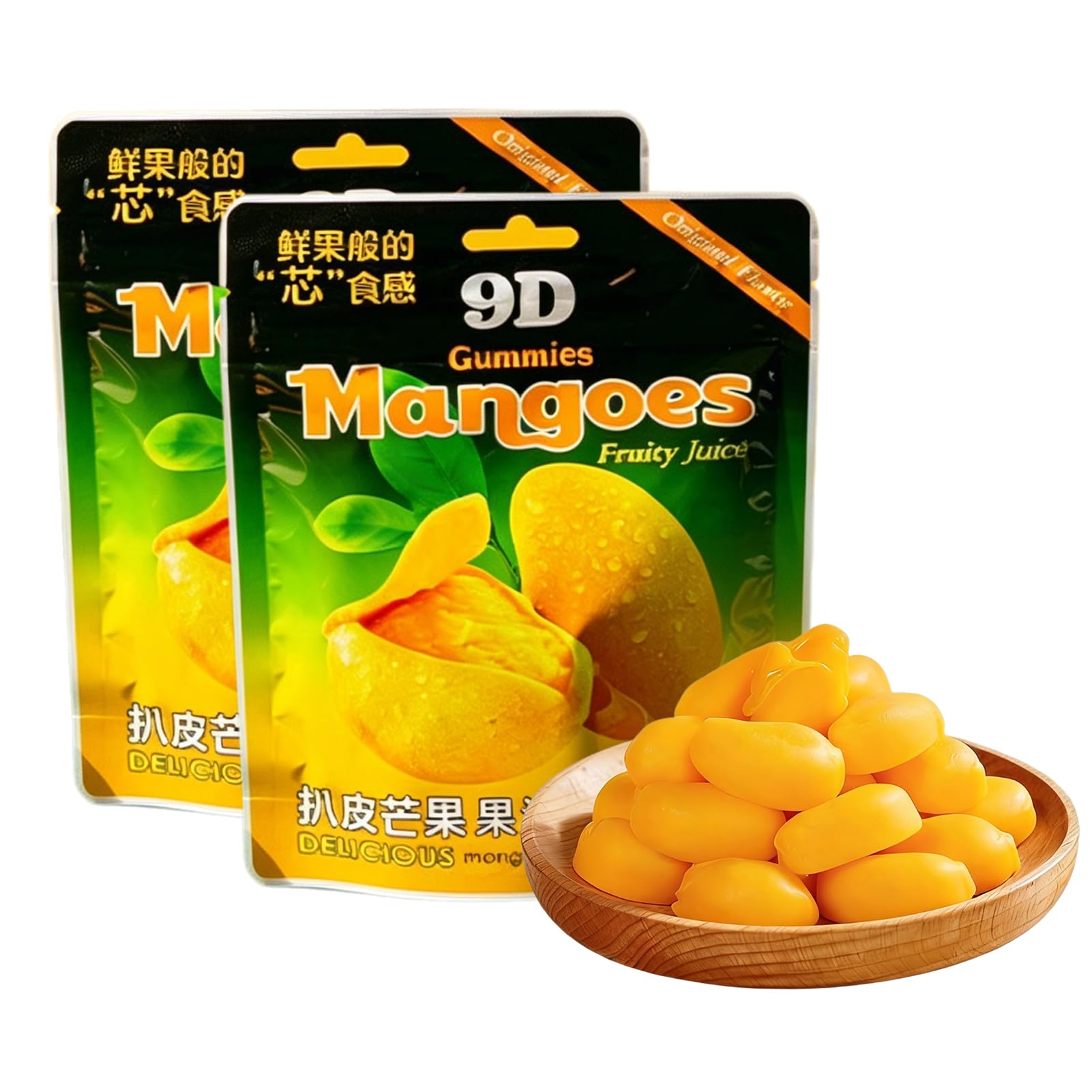 Caramelle Gommose Mango Da Sbucciare 72g×3 Gummies Morbide Al Gusto Mango Snack Dolce Per Bambini Festa Ufficio E Viaggio