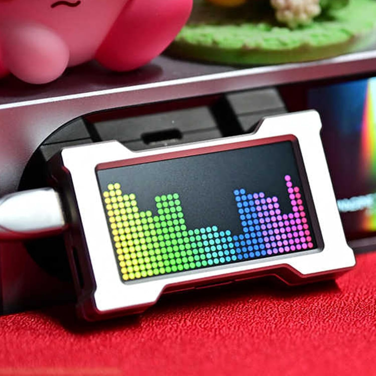 Conmutador USB 2.0 De Escritorio, Concentrador USB para Juegos 8k, Estación De Acoplamiento Hub, con Pantalla Personalizable, Almacenamiento De hasta 77 Imágenes, Modo Mtt