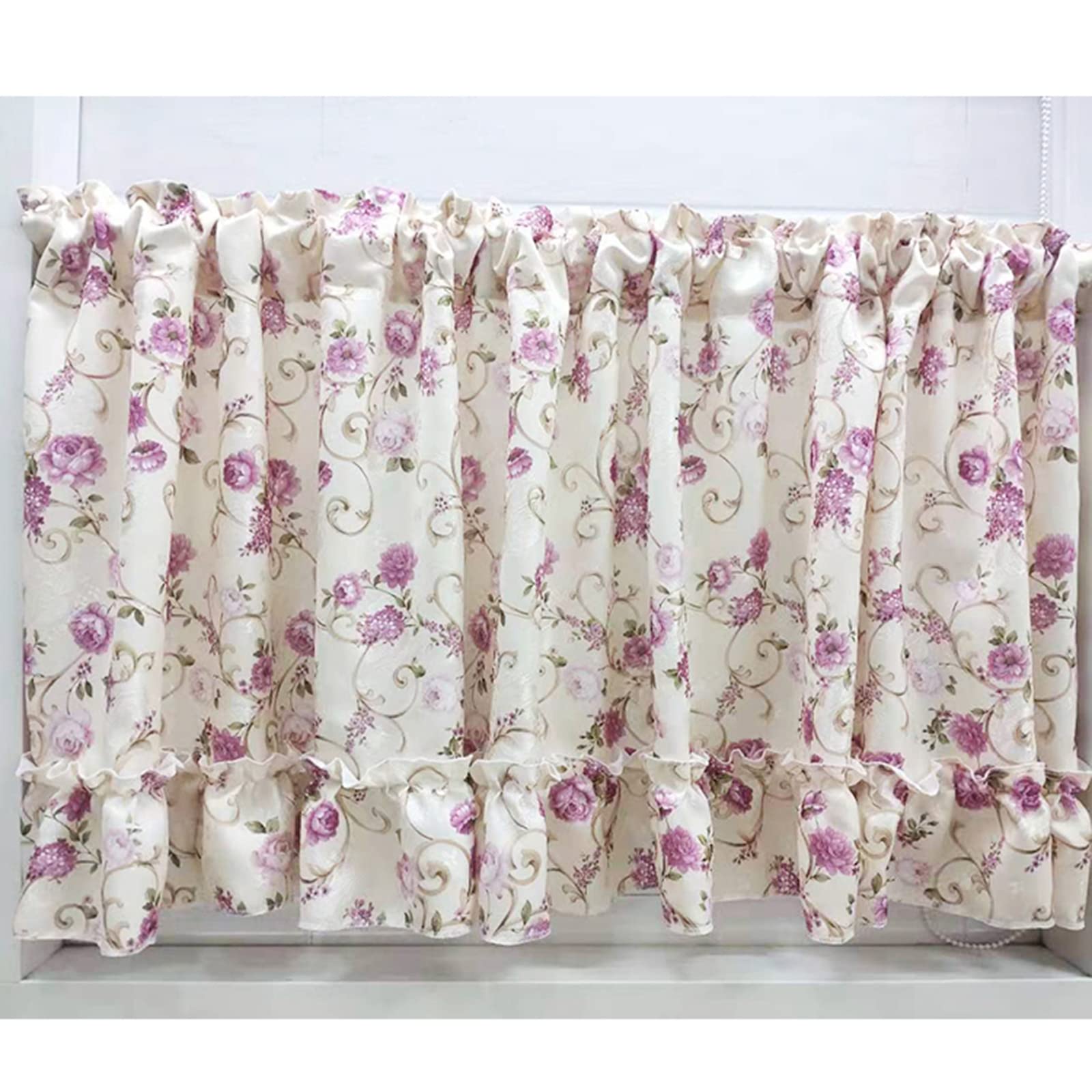 Cortina corta retro para ventana pequeña de baño cocina y puerta