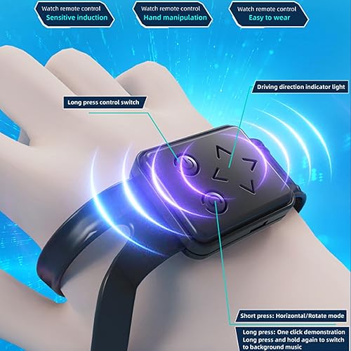 Miniatura 7 de OFIGAS Auto de control remoto, sensor de gestos de mano con luz y música, 2.4 GHz 4WD con detección de gestos RC, juguete de acrobacias RC giratorio