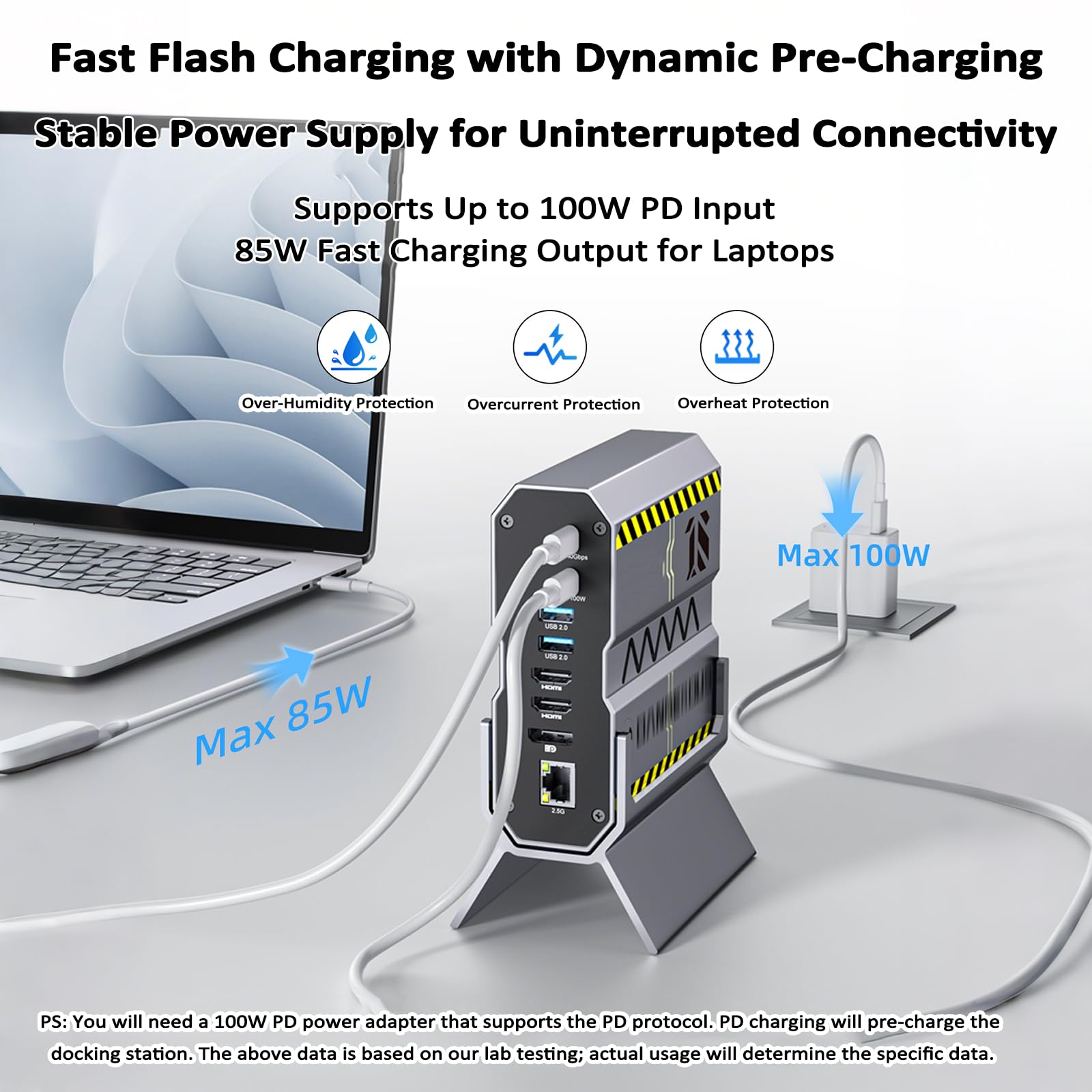 Switch USB Desktop, Docking Station USB 15 in 1, Doppio HDMI+DP, Risoluzione HD 8K a 60 Hz, modalità Multi-Display, Porta Ethernet 2.5G, Accesso Plug-And-Play, Regalo Perfetto per Il Fidanzato