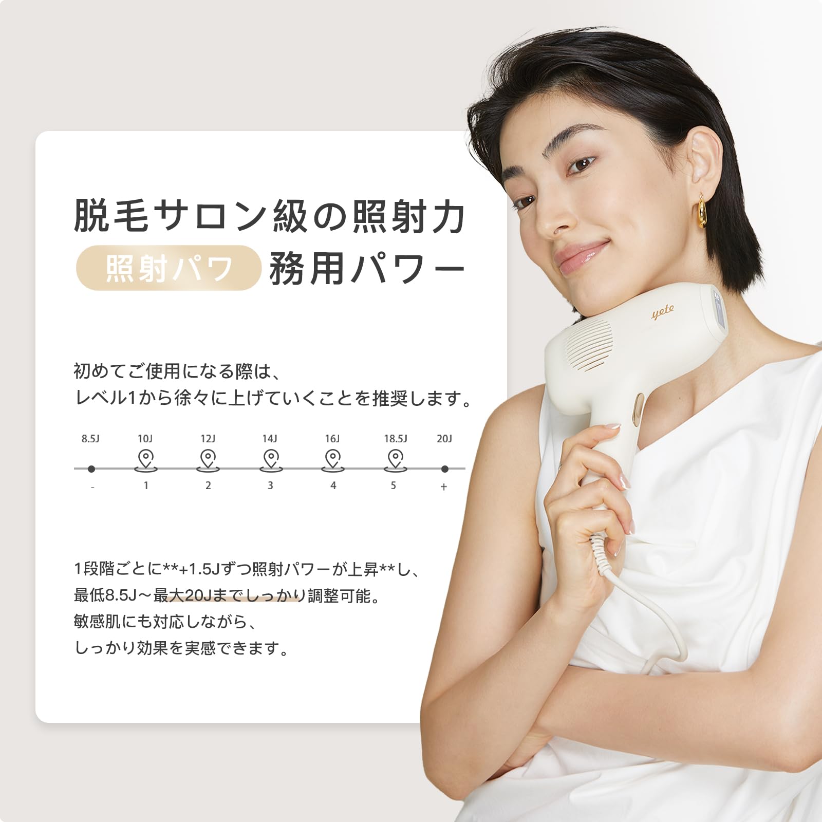 Amazon | Yete（エイティー）脱毛器 冷感 光脱毛器 IPL フラッシュ式 5