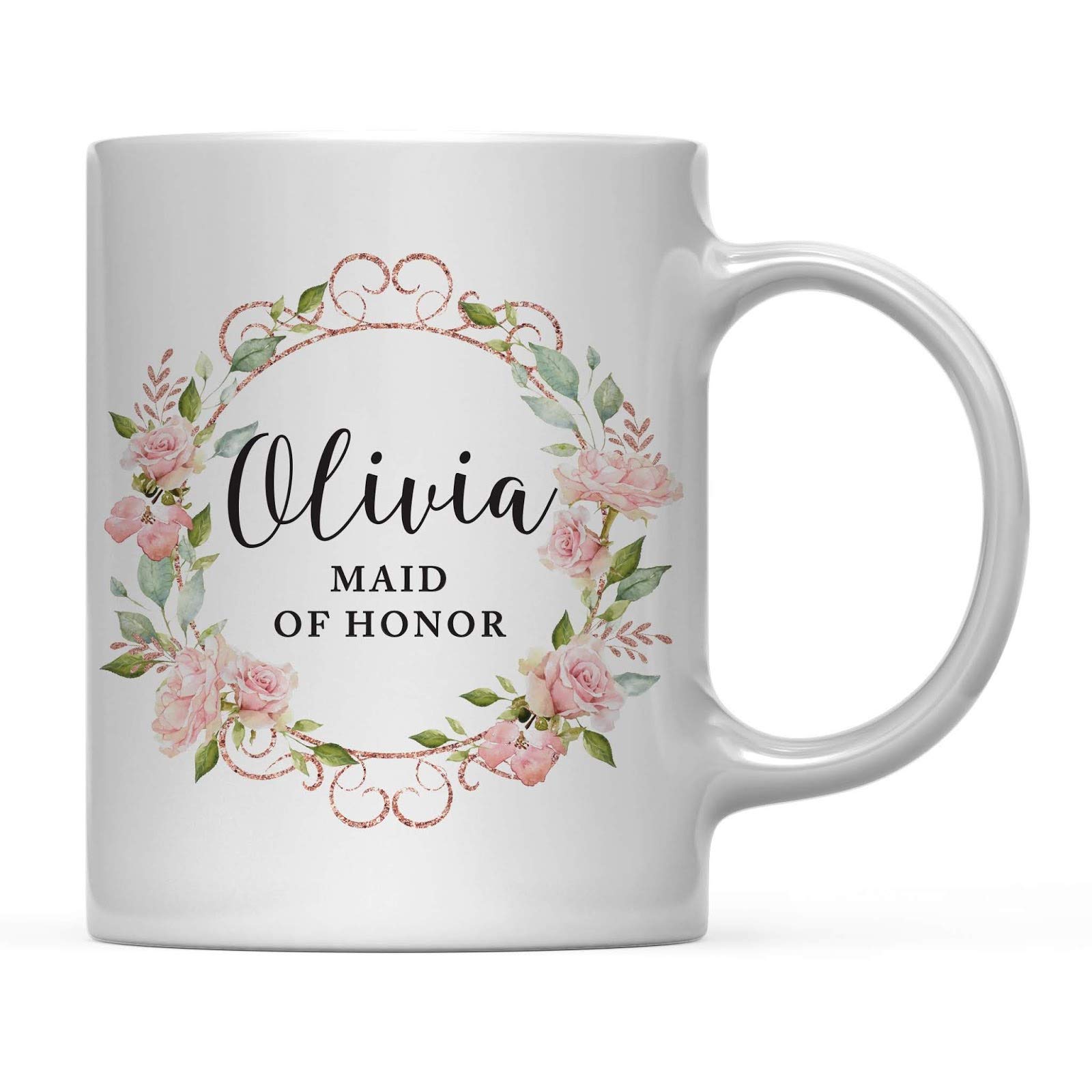 Andaz Press Personalized 11oz Coffee Mug - World's Greatest Mail Carrier Design, Pink Anemone, Gift Boxed - View #2
