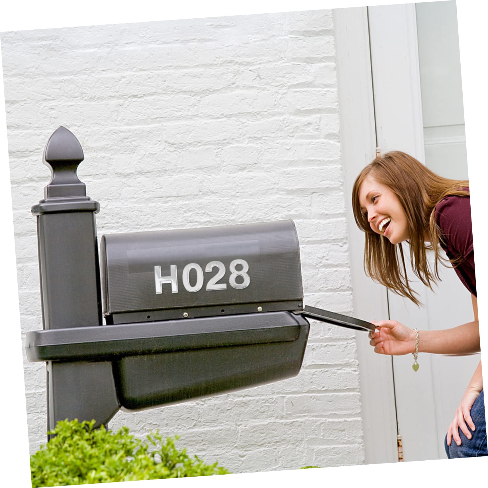 Lurrose 2 Sätze Teiliges Selbstklebende Buchstaben Aufkleber Für Briefkasten Und Tür Elegante Buchstaben Für Diy Deko Installieren Für Zuhause Garten Und 26 Stück * 2
