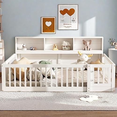Btghbed 140 * 200cm lit Enfant, lit au Sol avec