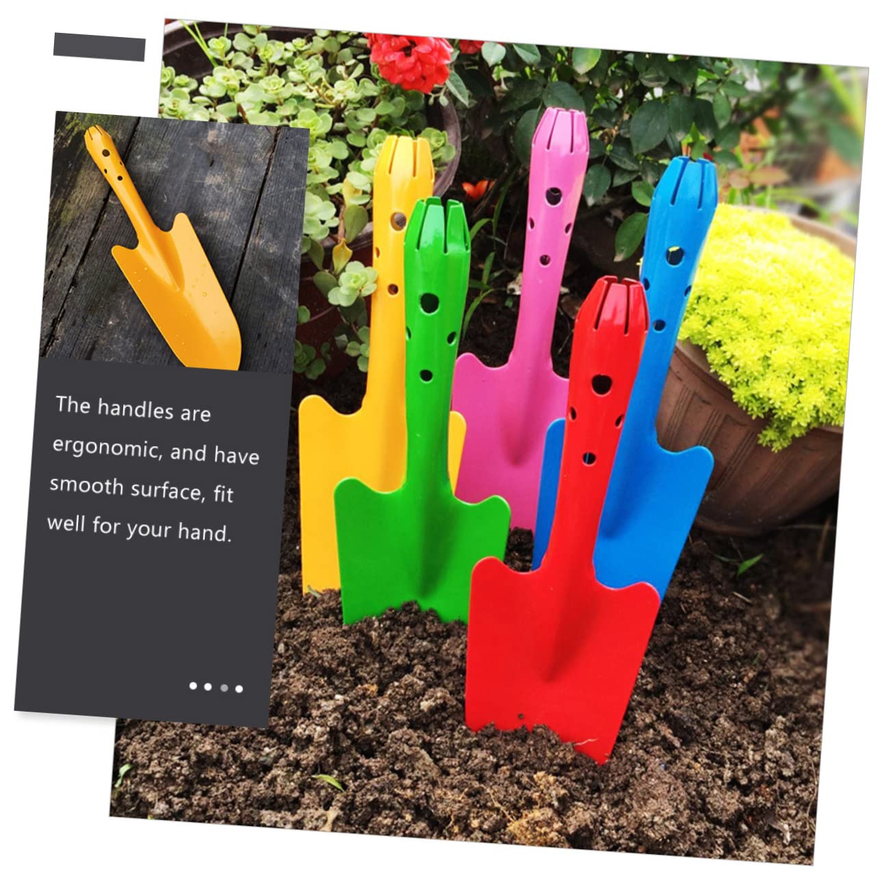 Handschaufel aus Eisen für Pflanzen, Graben und Umpflanzen | Kompakte Gartenschaufel, Tragbares Design, zum Jäten, für Boden und Blumen, Praktisches 5 Stück