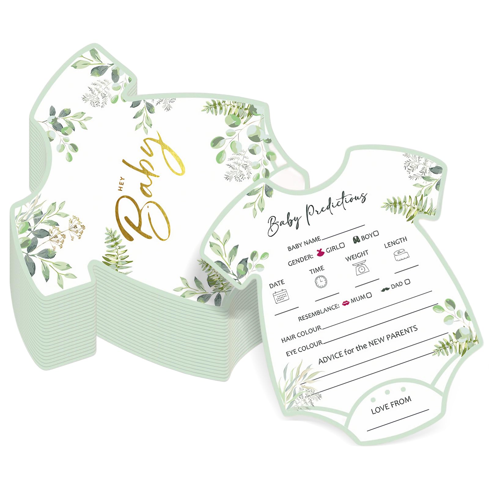 20 pcs Baby Prediction Cards,Baby Shower Games Celebrations Party Gifts Cards, Baby Shower Prediction Cards, Baby Shower Advice for New Parents Cards Gender Reveal Baby Shower Game Party Decorations