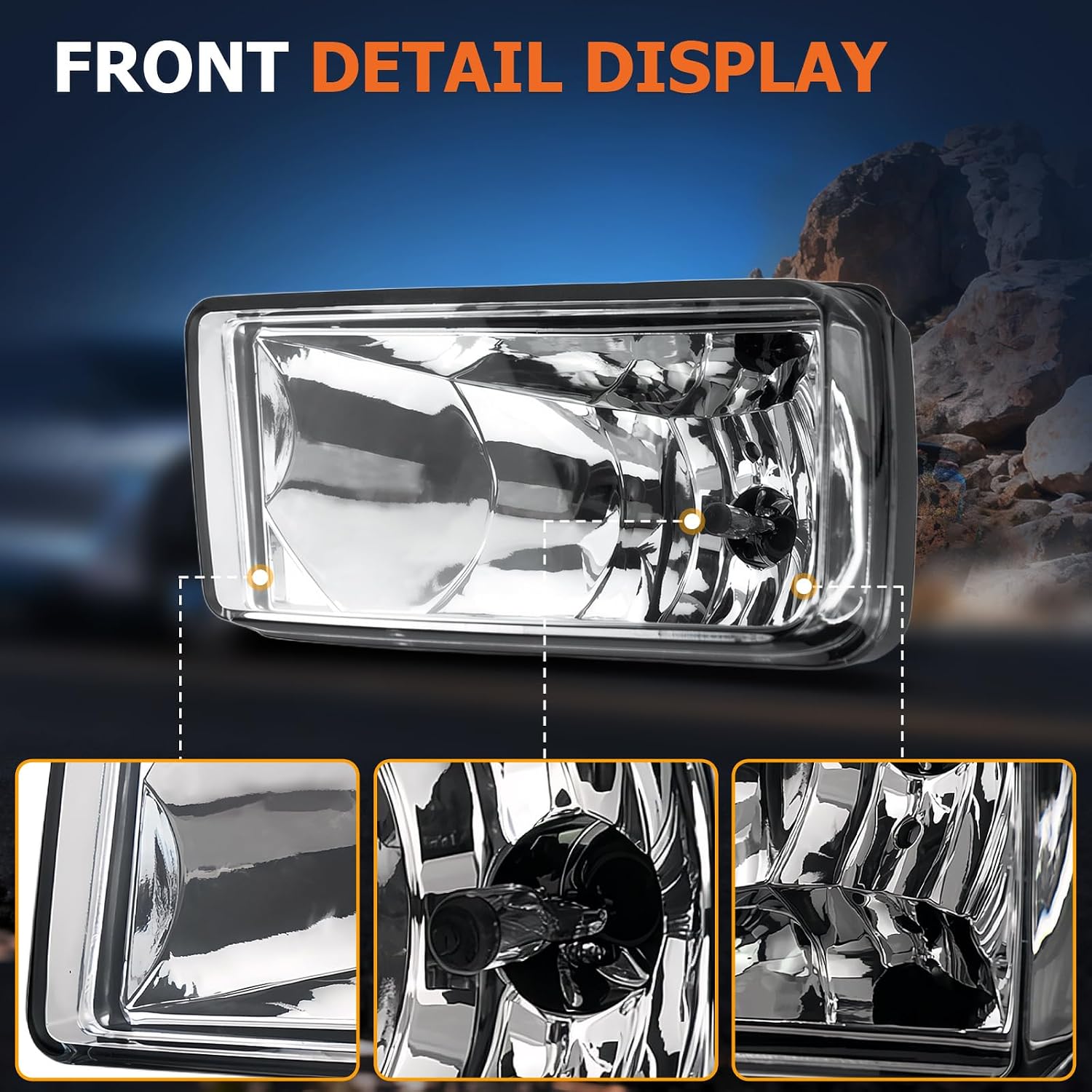 Fog Lights Compatible with 2007-2015 Chevy Silverado Suburban Avalanche/Tahoe/GMC Sierra 1500 2500HD 3500HD 2010-2014 Yukon 2007-2008 Cadillac Escalade Fog Lamp Assembly