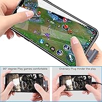 Vista 3 de APFEN Cable de carga Lightning para iPhone con certificación MFi de 90 grados, cable de datos rápidos de nailon trenzado compatible con iPhone Xs