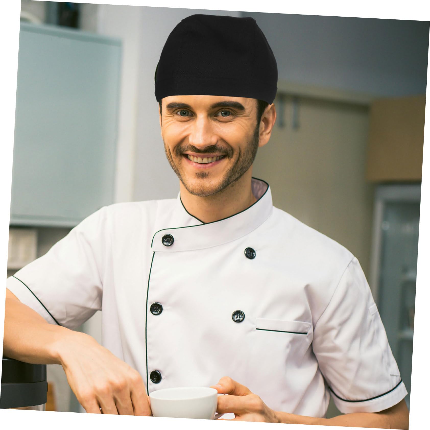 Veemoon Gorros De Chef para Cocina Profesional y Catering, 6 Piezas Unisex En Tejido Cómodo y Transpirable 30x20x12 Cm para Talleres y Eventos