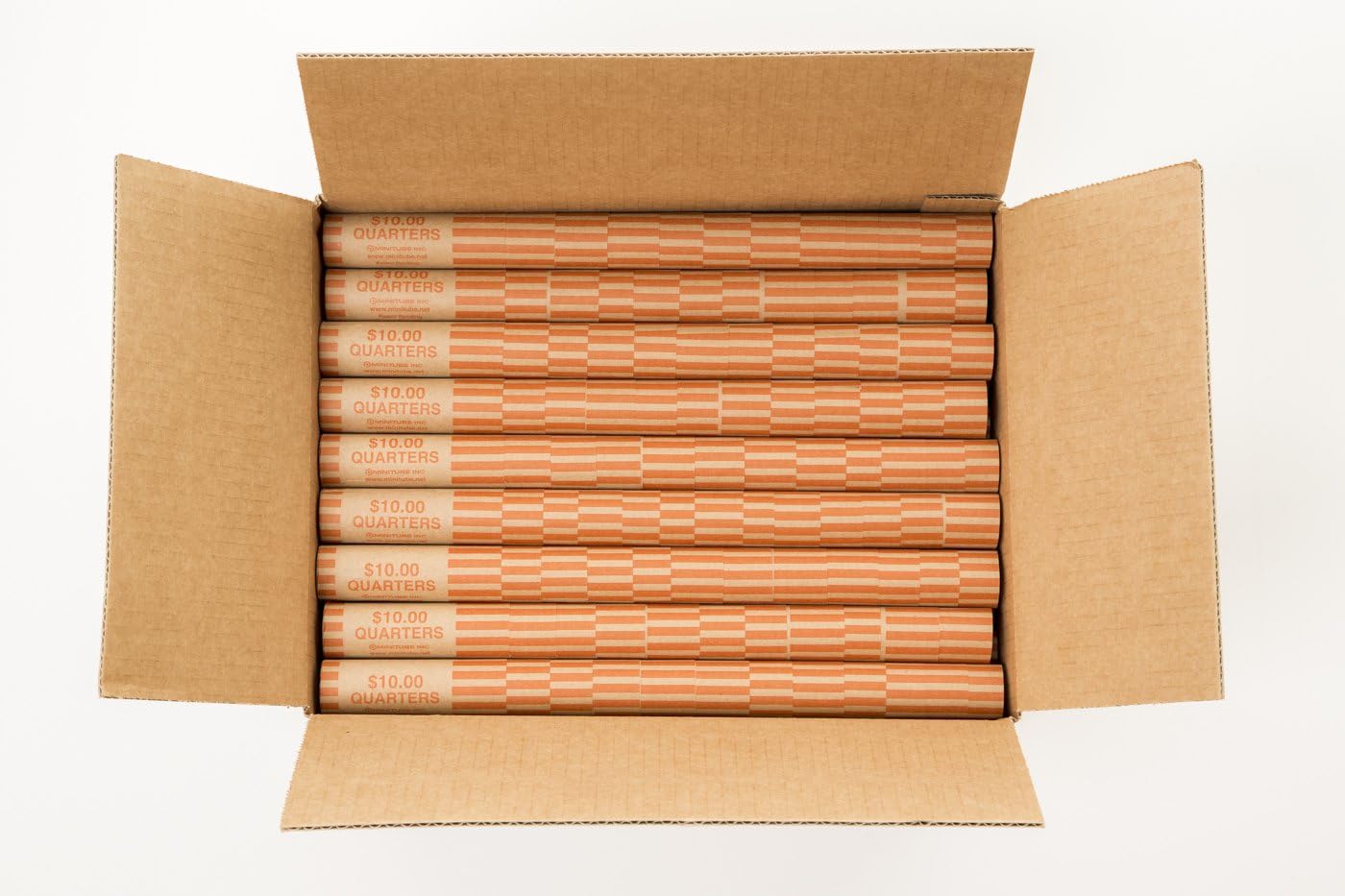 Preformed Coin Wrappers, Quarters, 500 Count