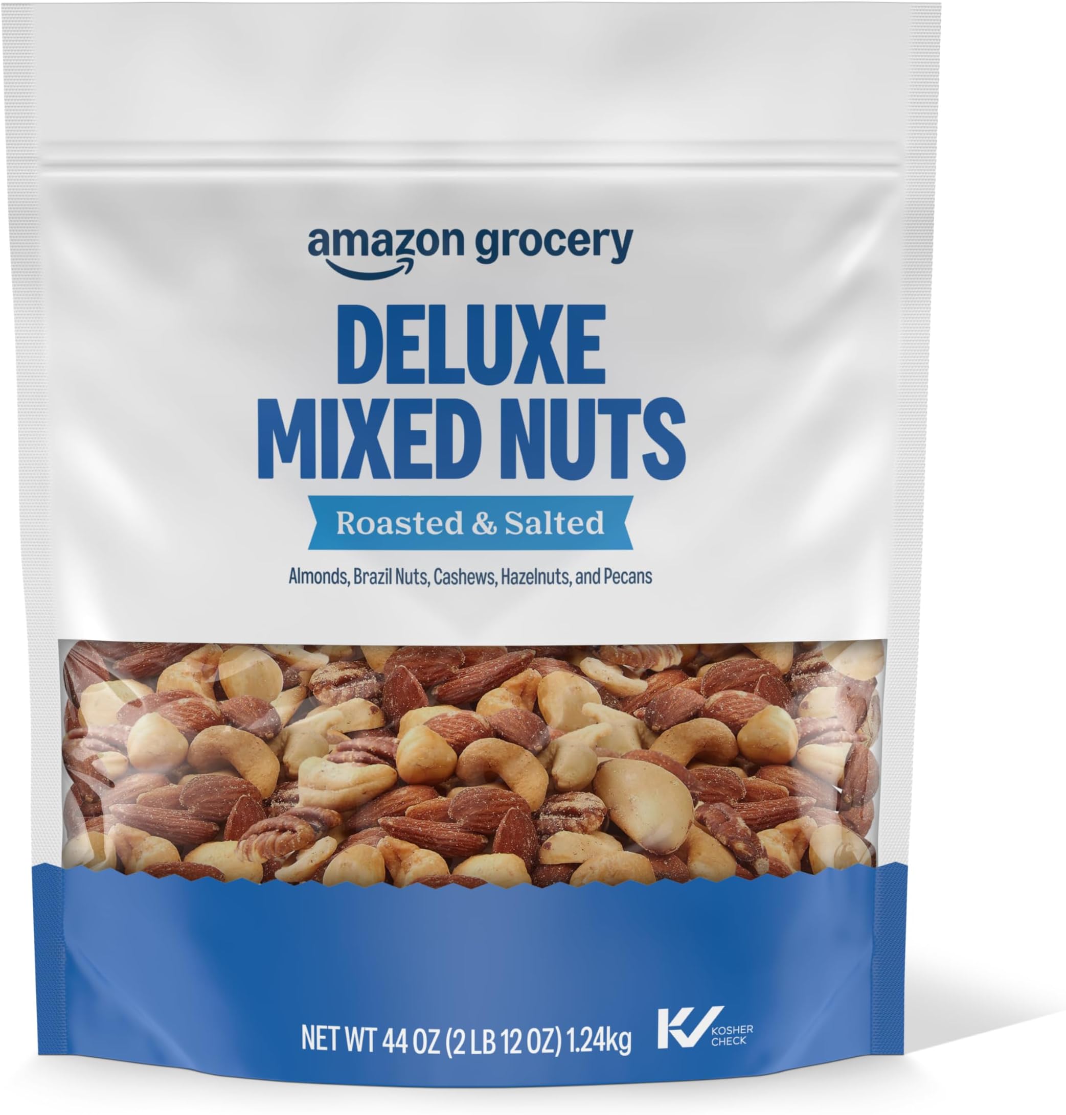 Deluxe Mixed Nuts, Roasted & Salted, 44 Oz (Previously Happy Belly, Packaging May Vary)