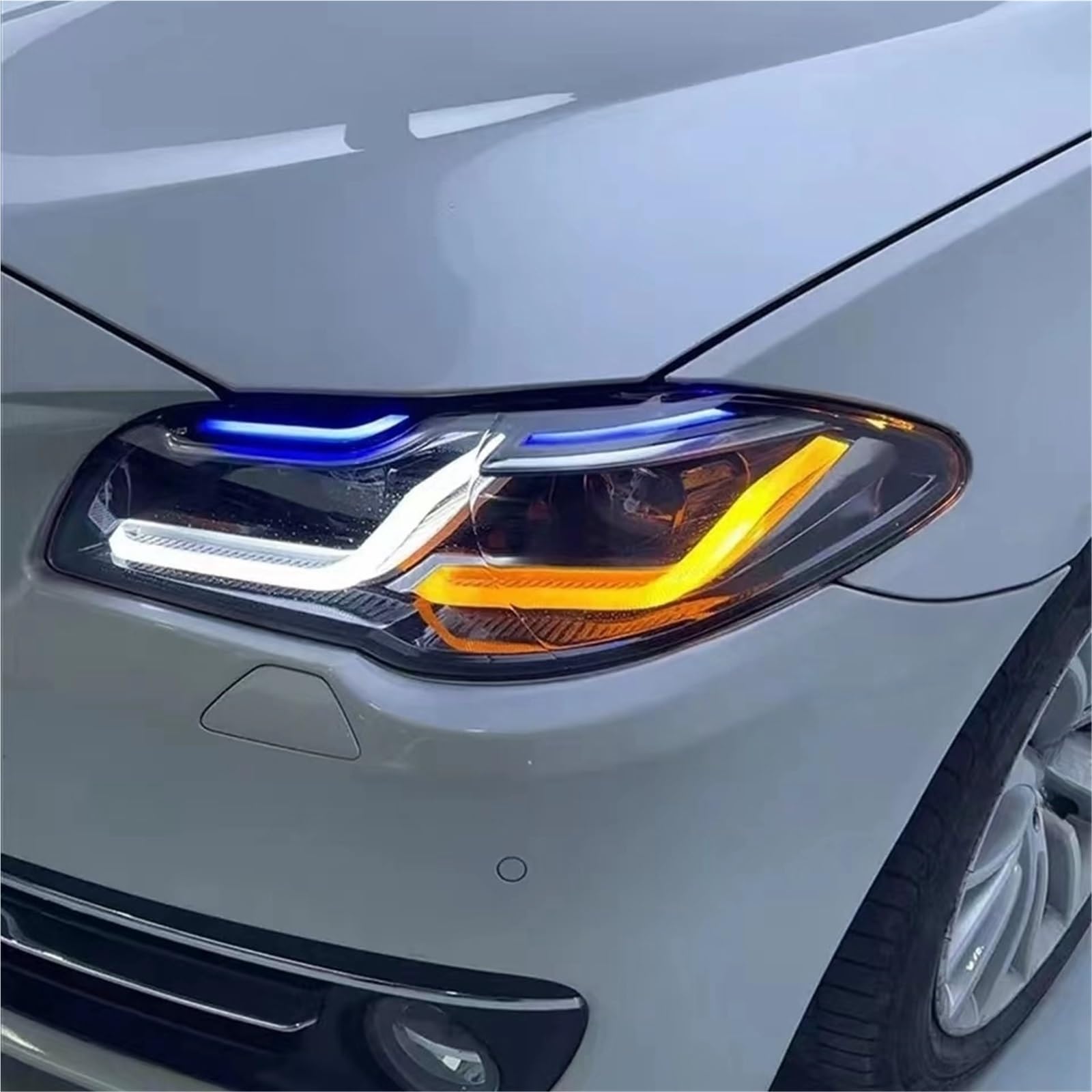 2 fari Anteriori per BMW F10 F18 2010-2017 M5 520i 520d 530i 530d Accessori Auto Luci Gruppo fari Anteriori Senza Funzione AFS (, Guida a Destra, 14-17)