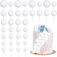 Vista 35 de 30 piezas de bolas de purpurina para tarta, mini globos, decoración de tarta, bolas de espuma, decoración de tarta de bricolaje, bolas de pastel