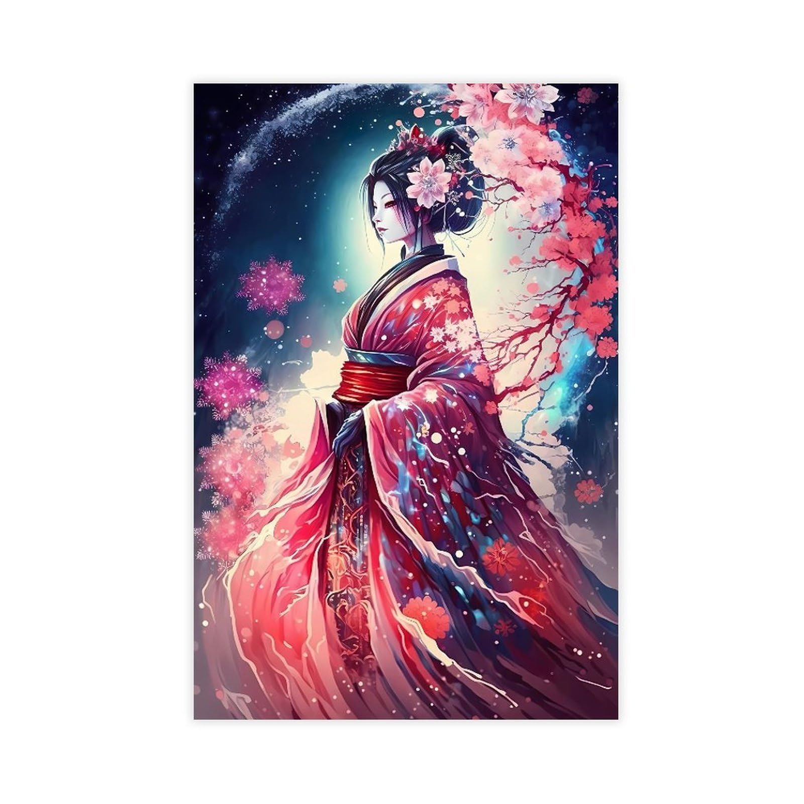 QNVJQKDSI Japanese Geisha Art (17) Canvas Poster Wall Art Decor Print Picture Paintings for Living Room Bedroom Decoration 20" L X 30" W